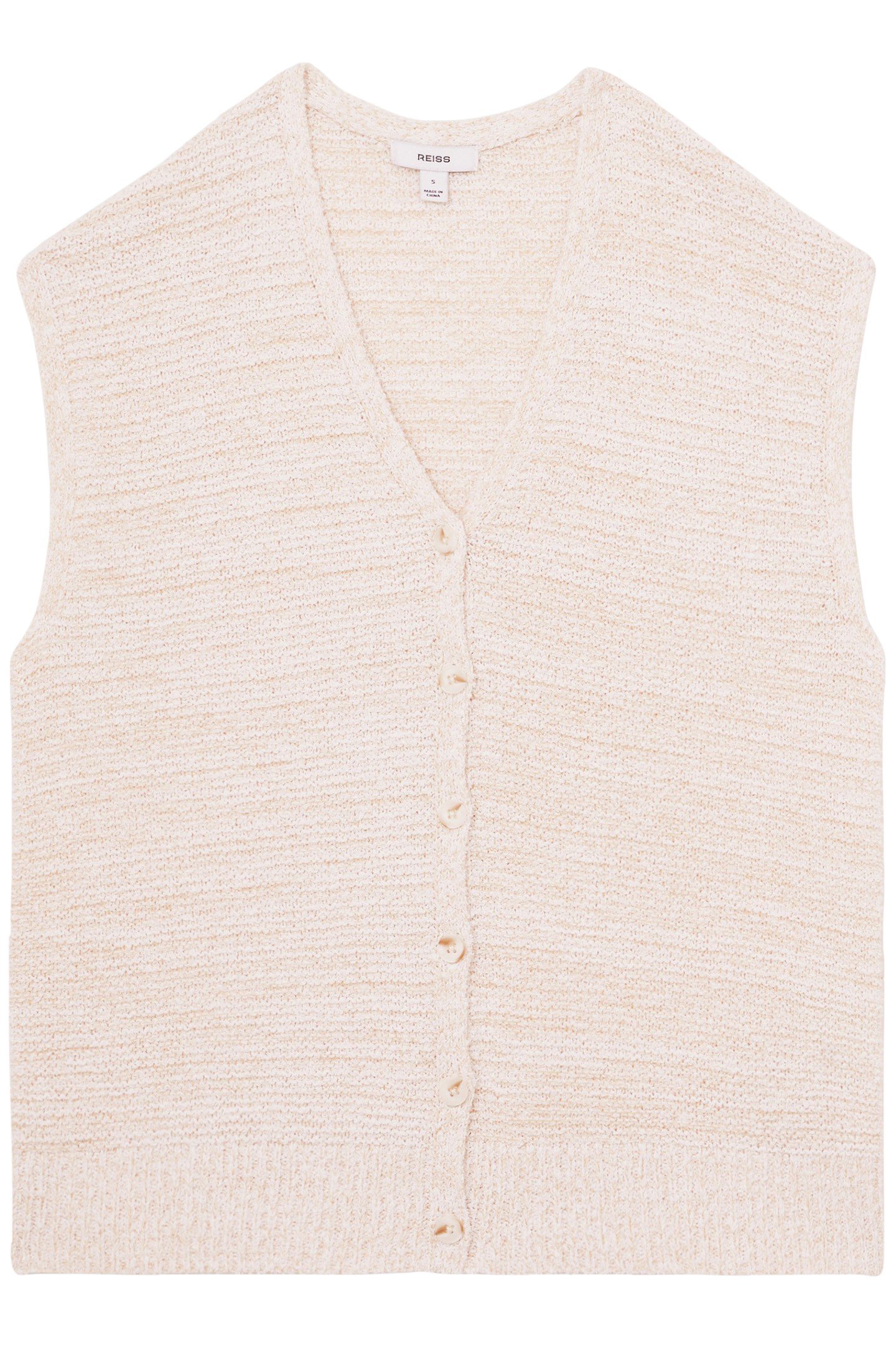 BUTTON THROUGH KNITTED TOP IVORY 3