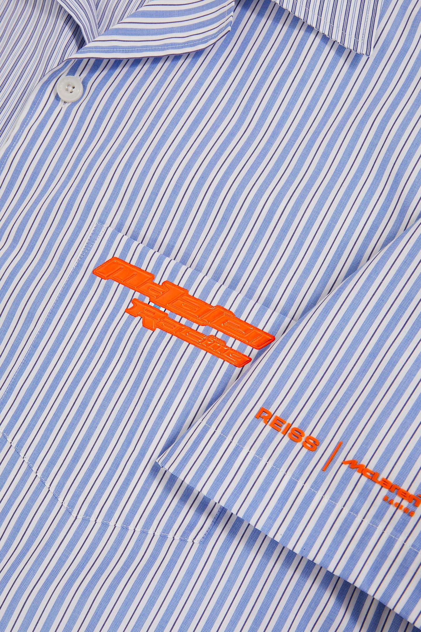 SS STRIPE POPLIN CUBAN SHIRT SOFT BLUE/WHITE 6