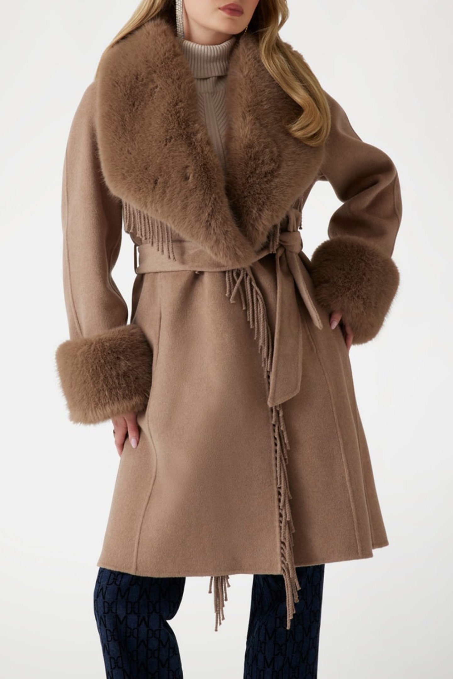 LILIANA COAT SILK TAUPE 3