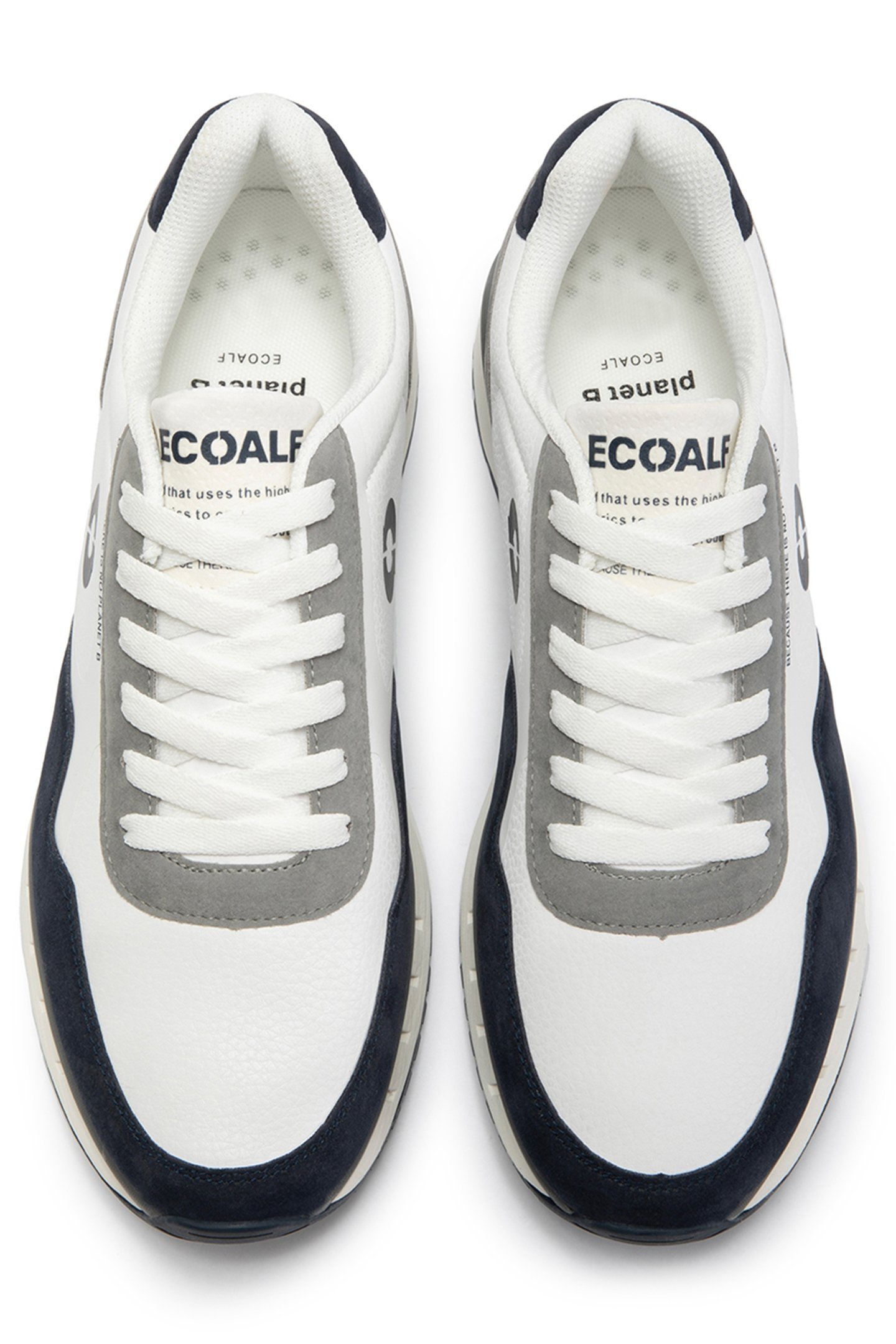CERVINOALF LEATHER SNEAKERS WHITE/NAVY 2
