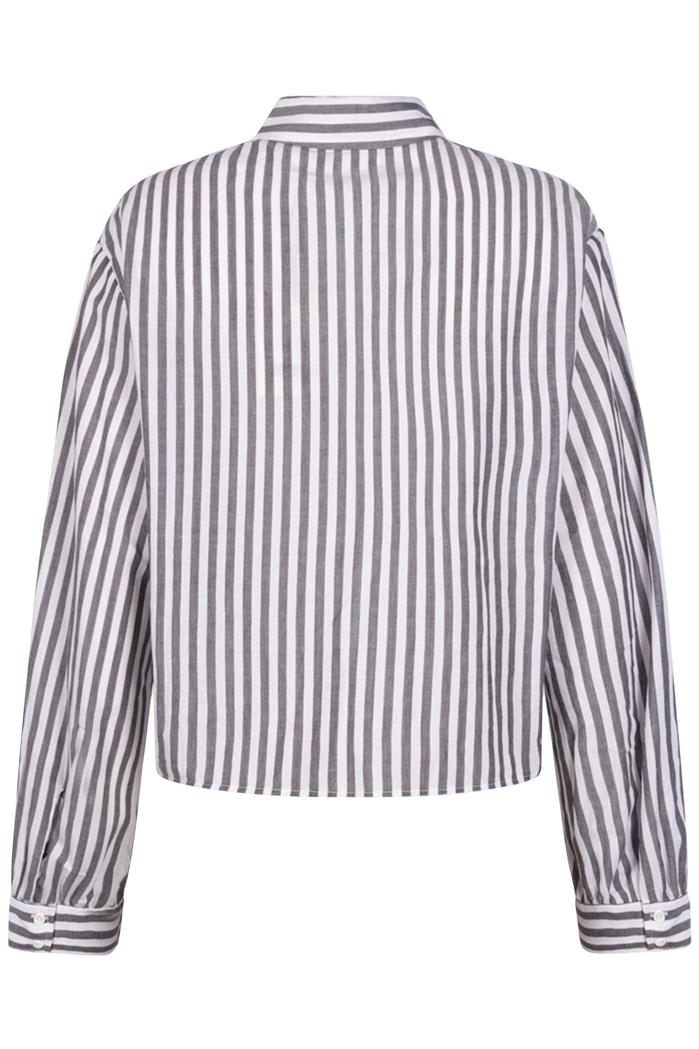 DIEGA SHIRT LONG SLEEVE BLACK WHITE STRIPE 2