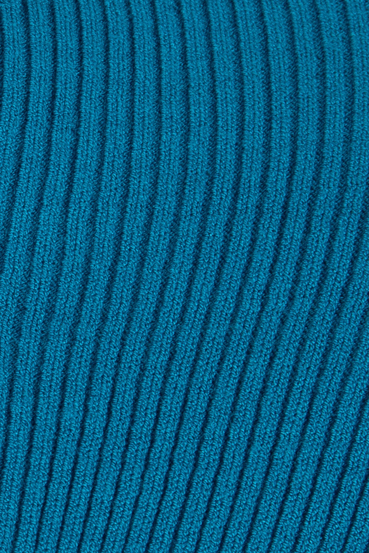 TOP SHORT SLVE OPEN RIB COL PETROL 5