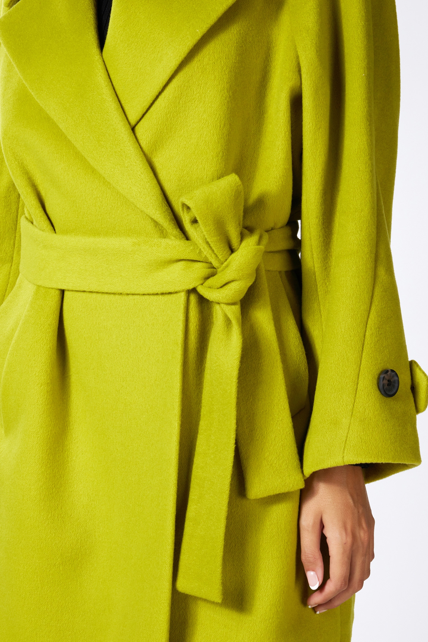 COAT LONG BELT LIME 7