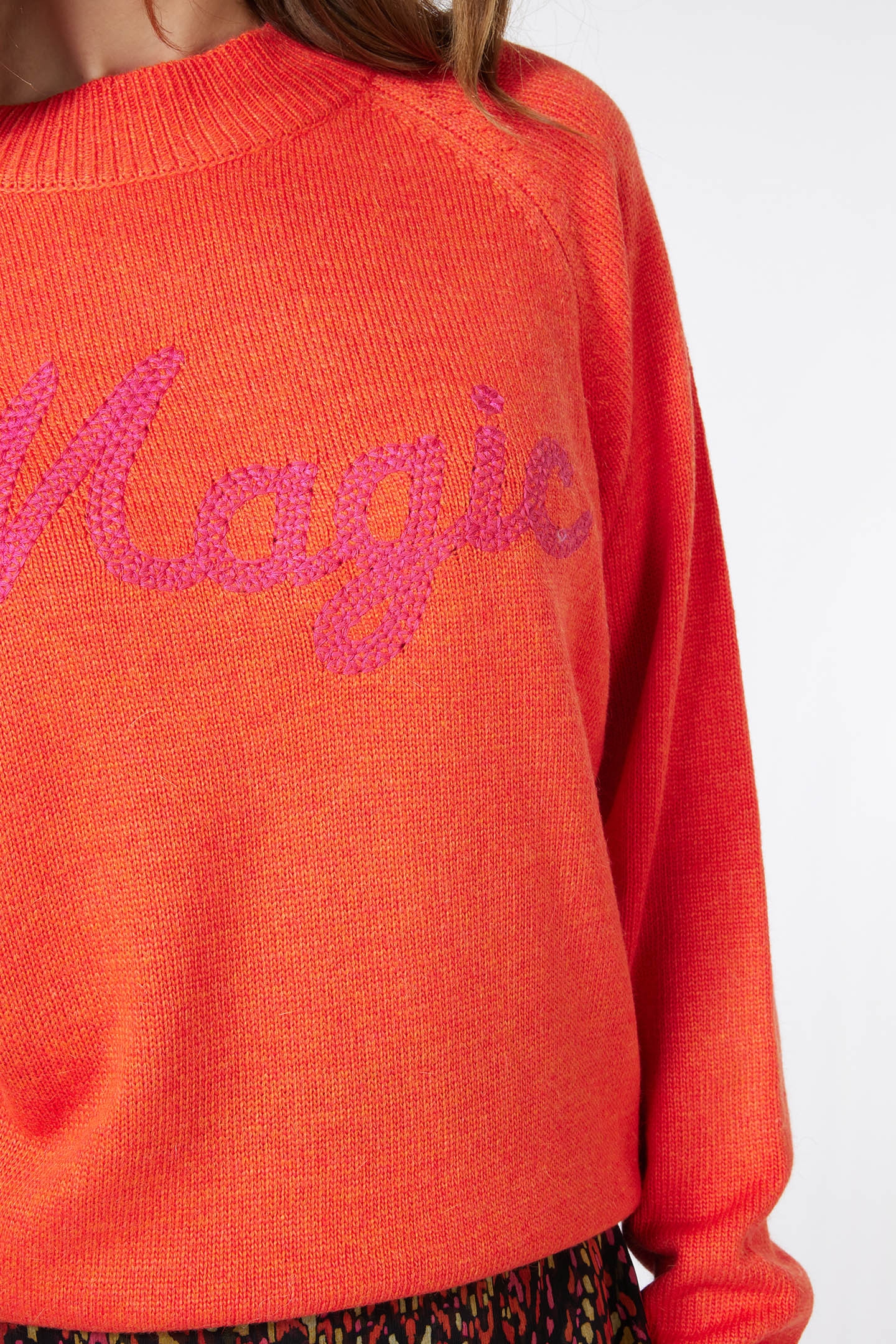 SWEATER “MAGIC” INTARSIA ORANGE 7