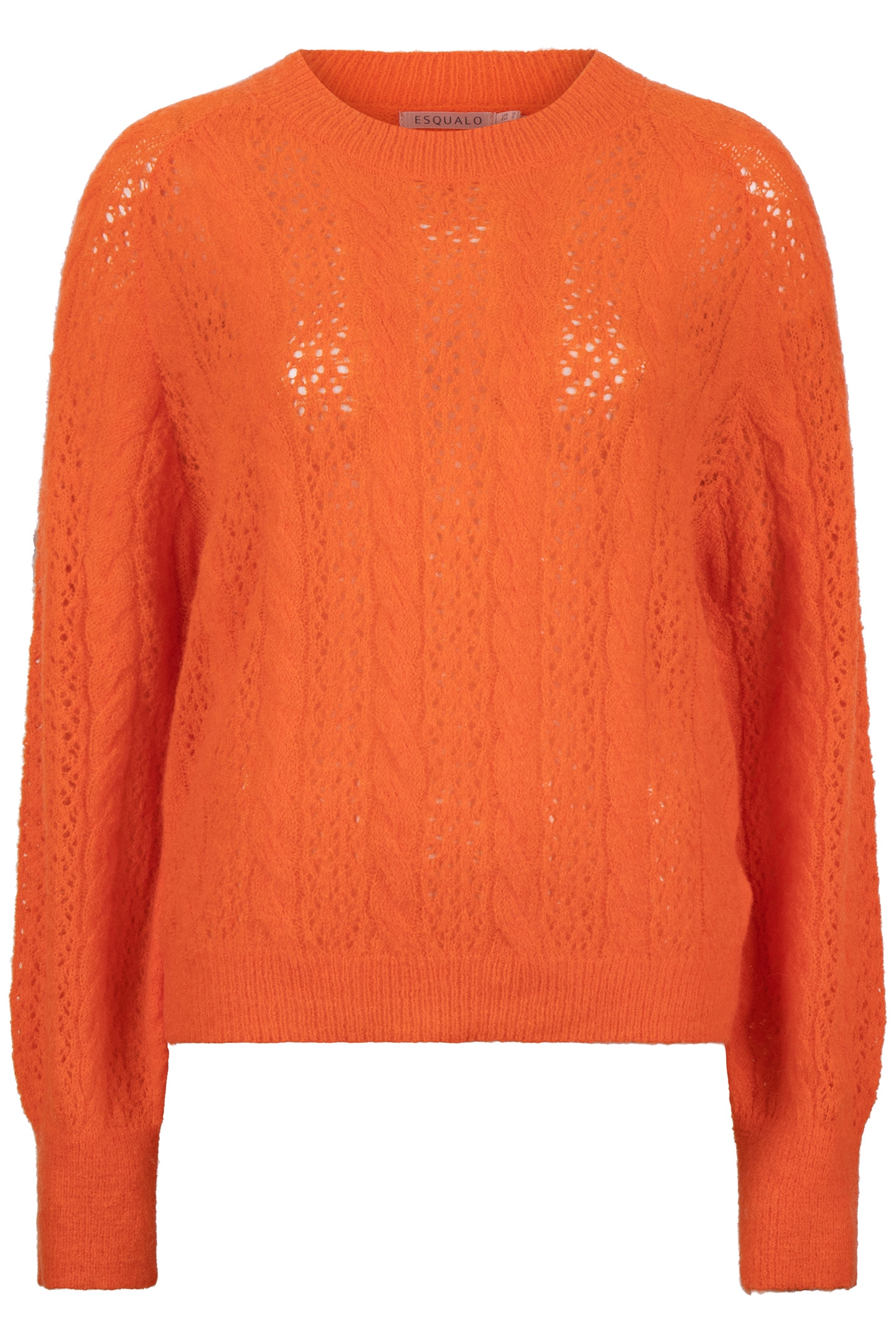SWEATER CABLE AJOUR ORANGE 3
