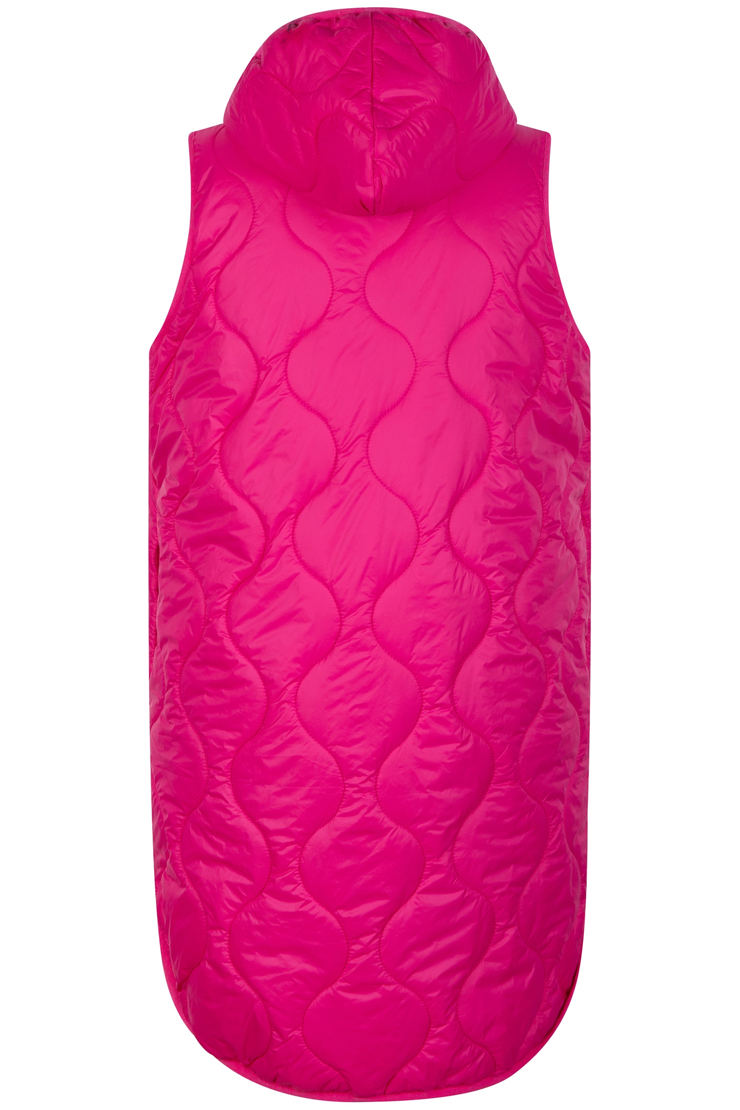 BODYWARMER QUILTED LONG FUCHSIA 8