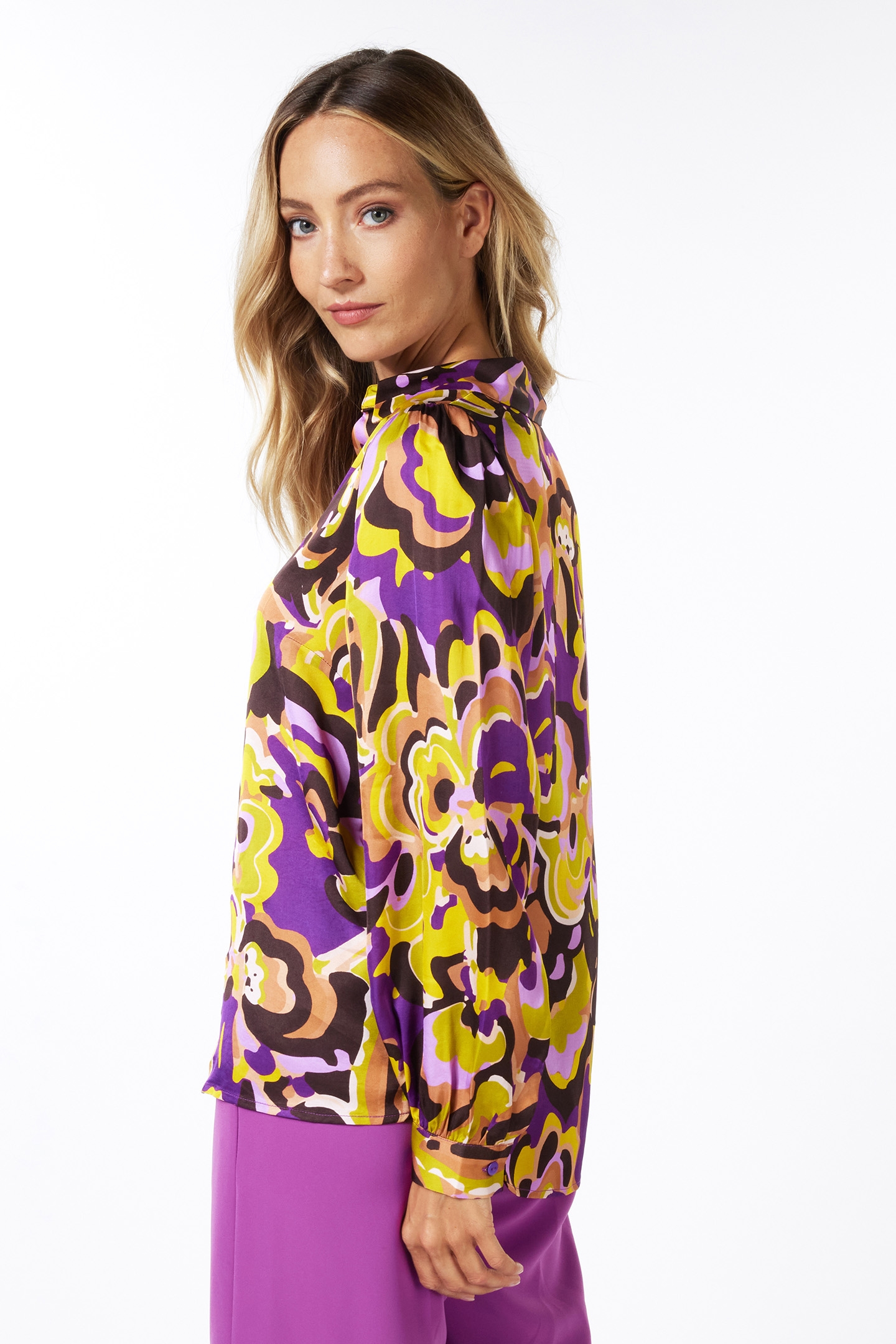 BLOUSE COLLAR FANCY EARTH PRINT 4