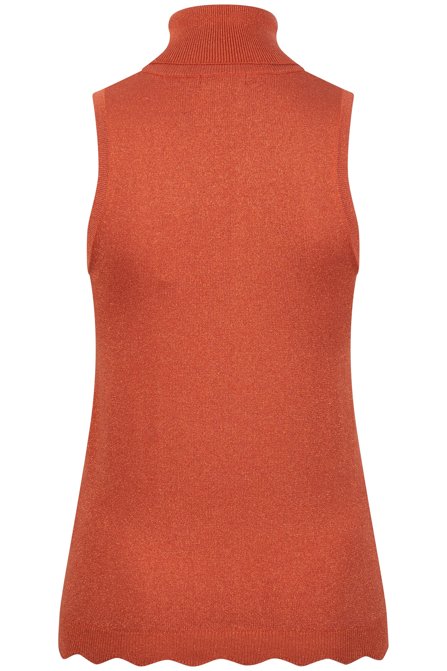 TOP SLVLSS COLLAR LUREX RUST 7