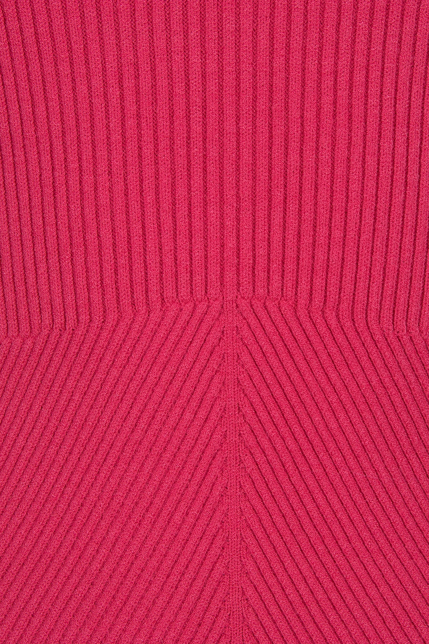 SWEATER DEEP ROUND NECK RIB FUCHSIA 5