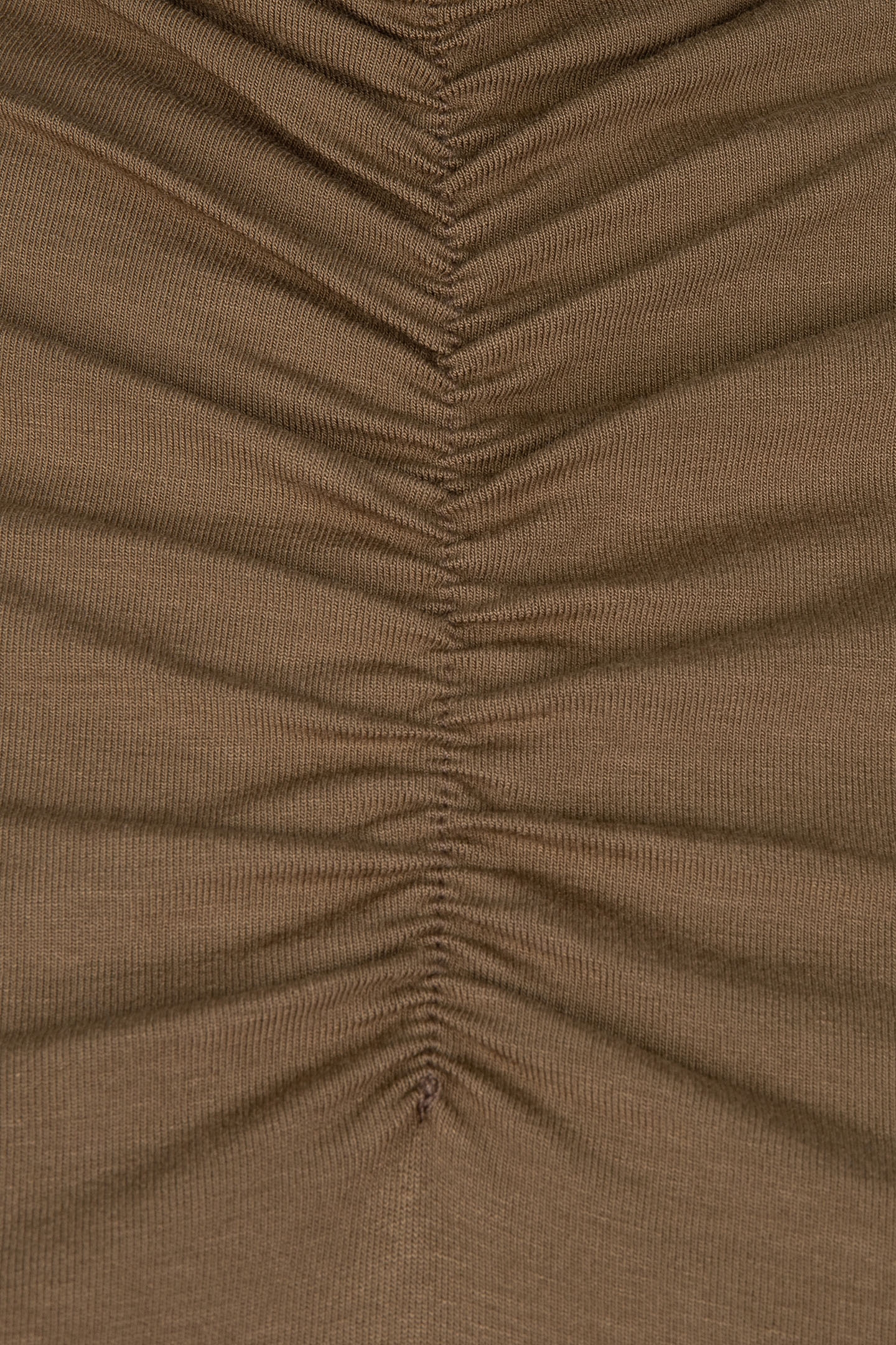 TOP SMOCKED NECKLINE SOLID SJ ARMY GREEN 5