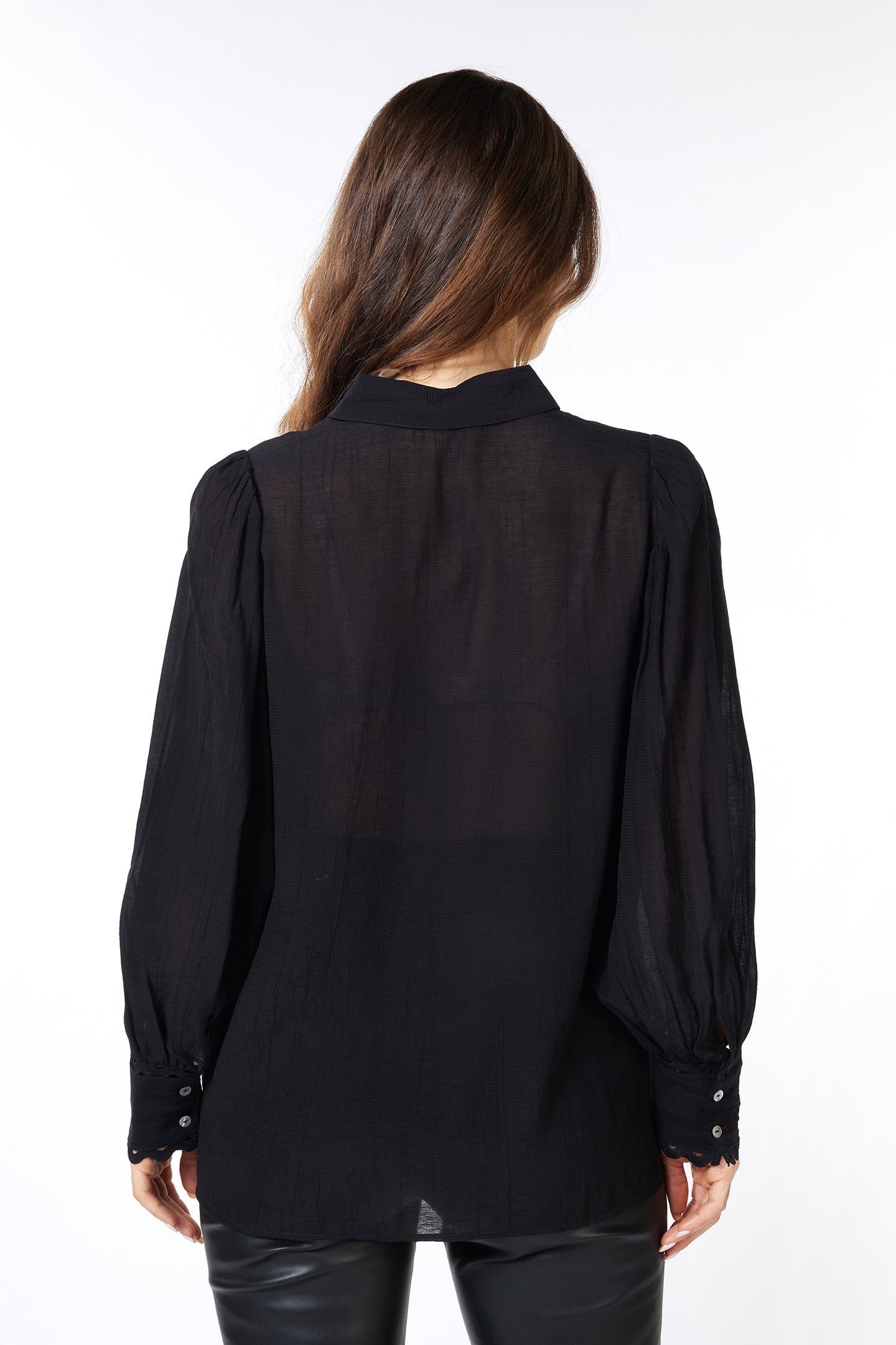 BLOUSE PUFF SLVE BLACK 4