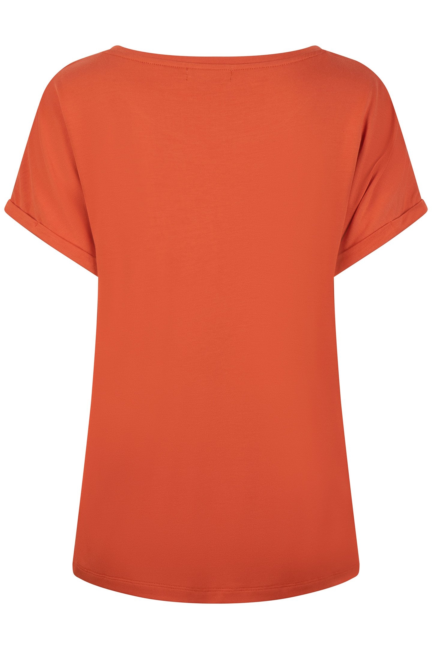 T-SHIRT MODAL TURN UP SLEEVE RUST 6