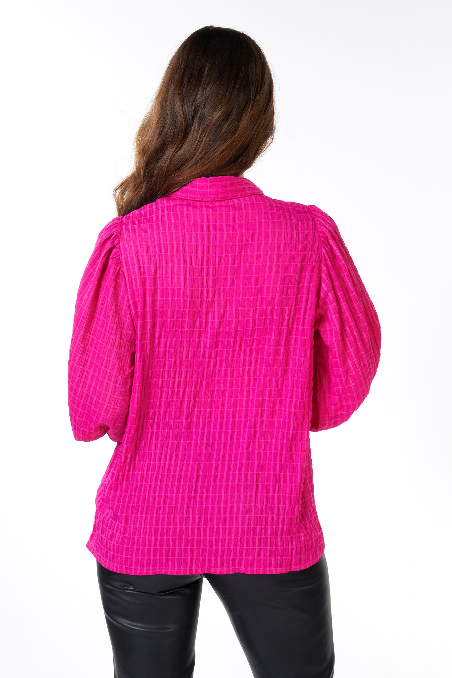 BLOUSE STRUCTURE FABRIC FUCHSIA 3