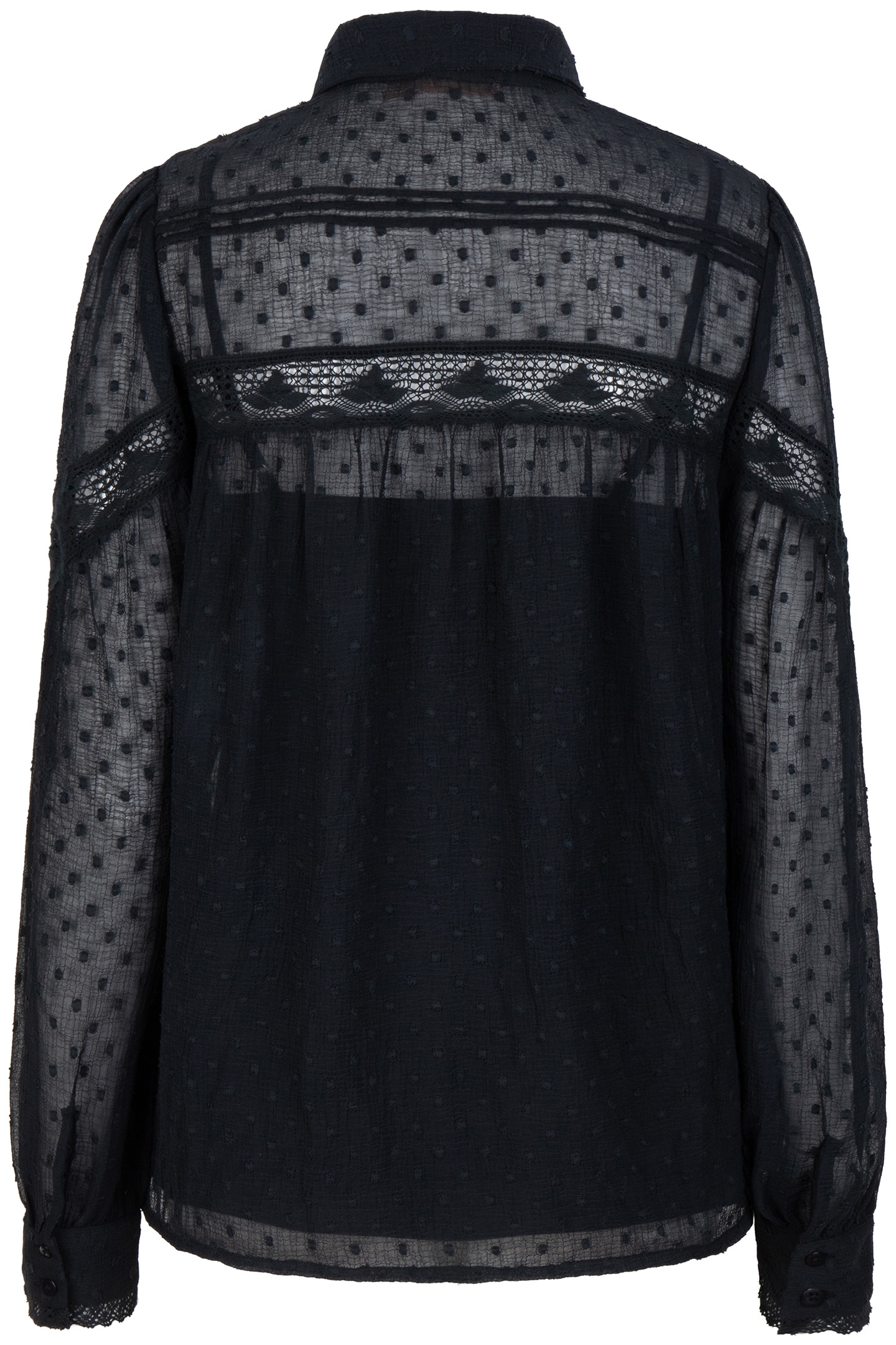 BLOUSE TAPES PLUMETIS BLACK 6