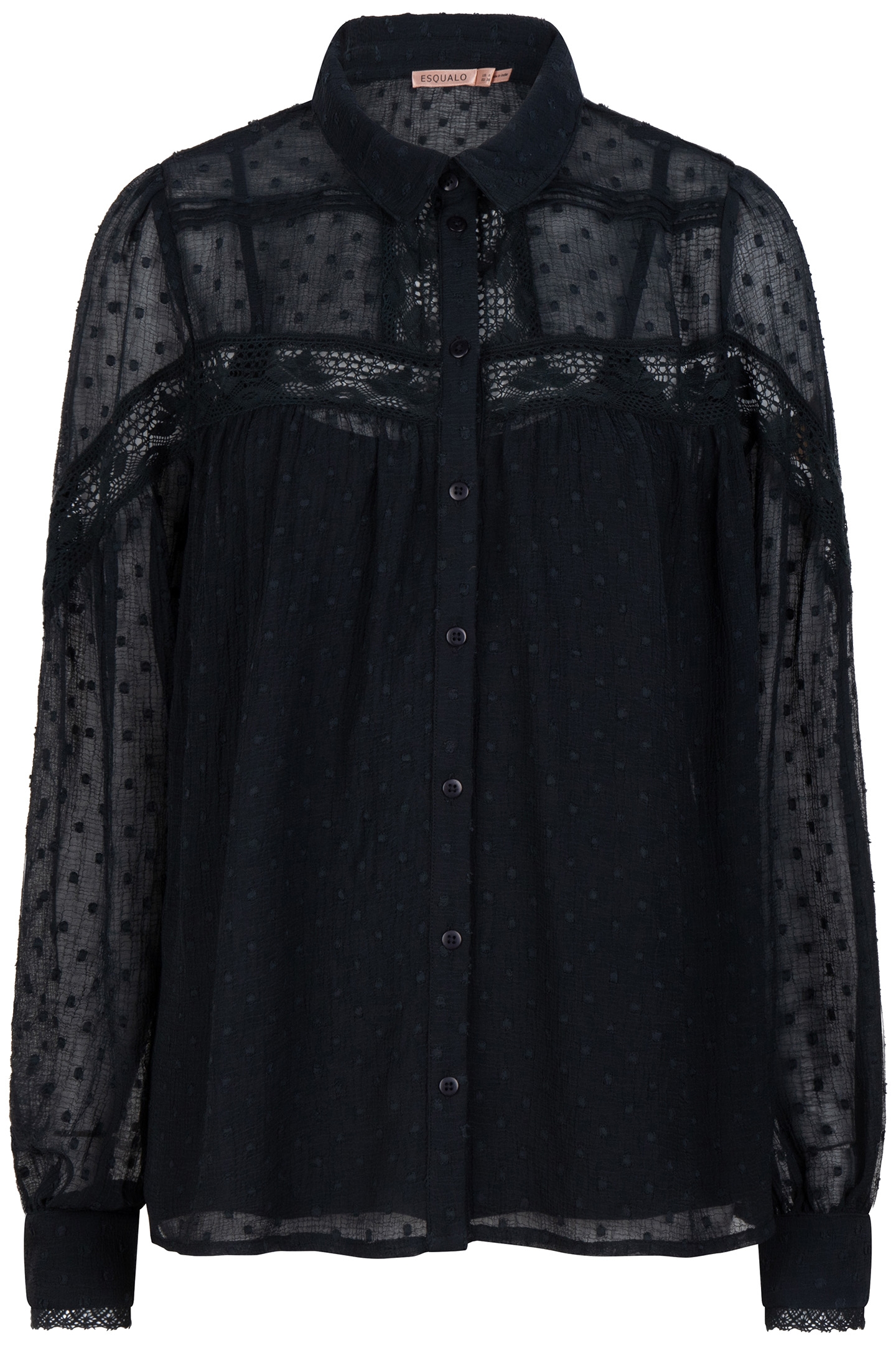 BLOUSE TAPES PLUMETIS BLACK 5