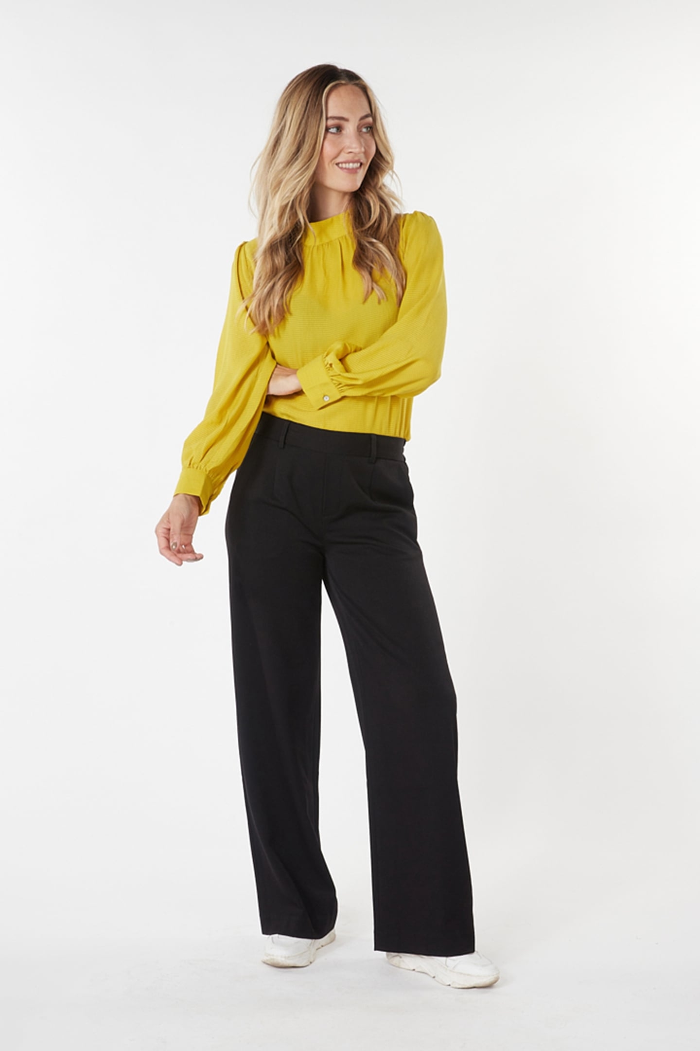 BLOUSE COLLAR GATHERING WARM OLIVE 2