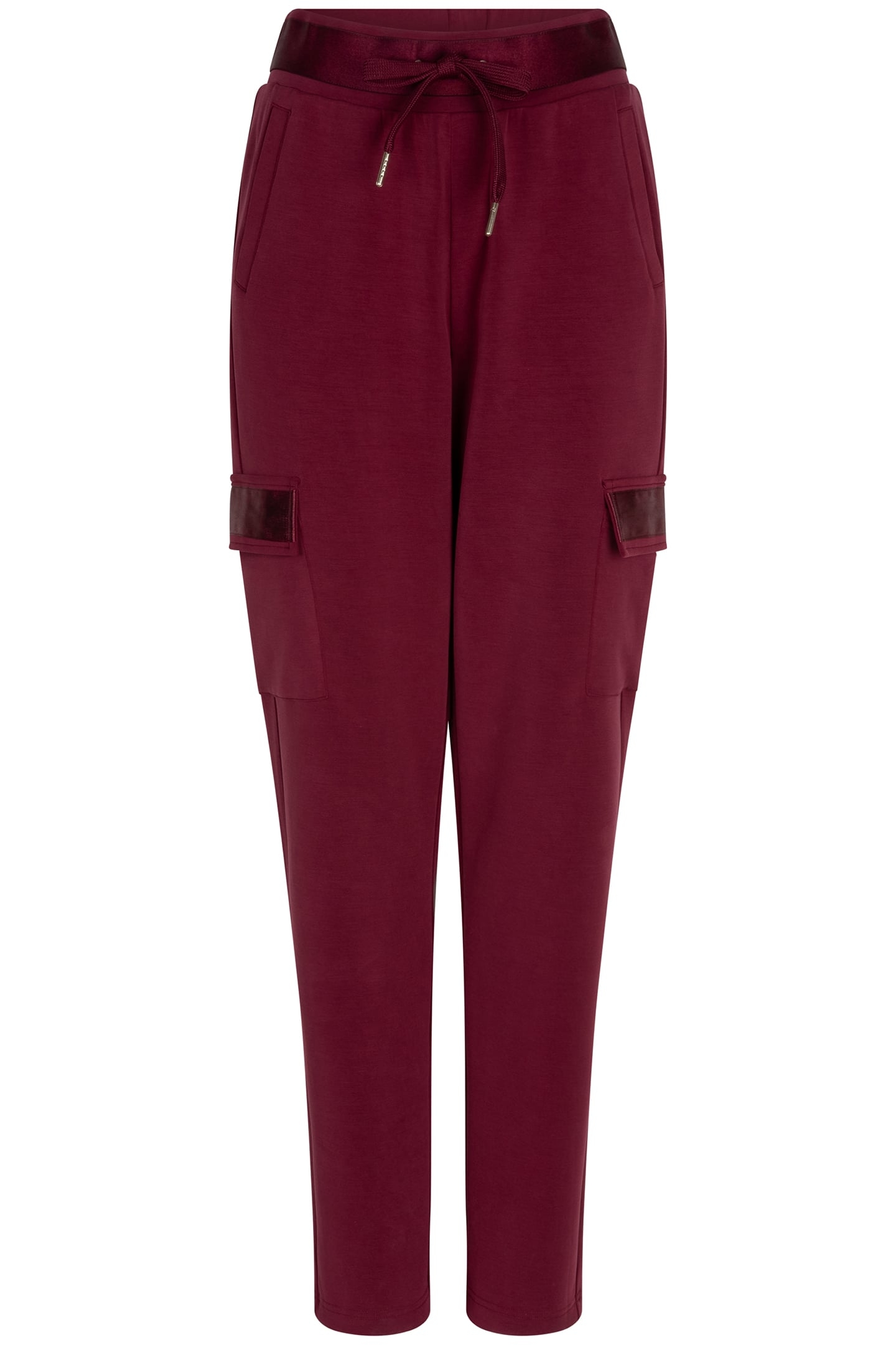 TROUSER CARGO SATIN MODAL WINE RED 5