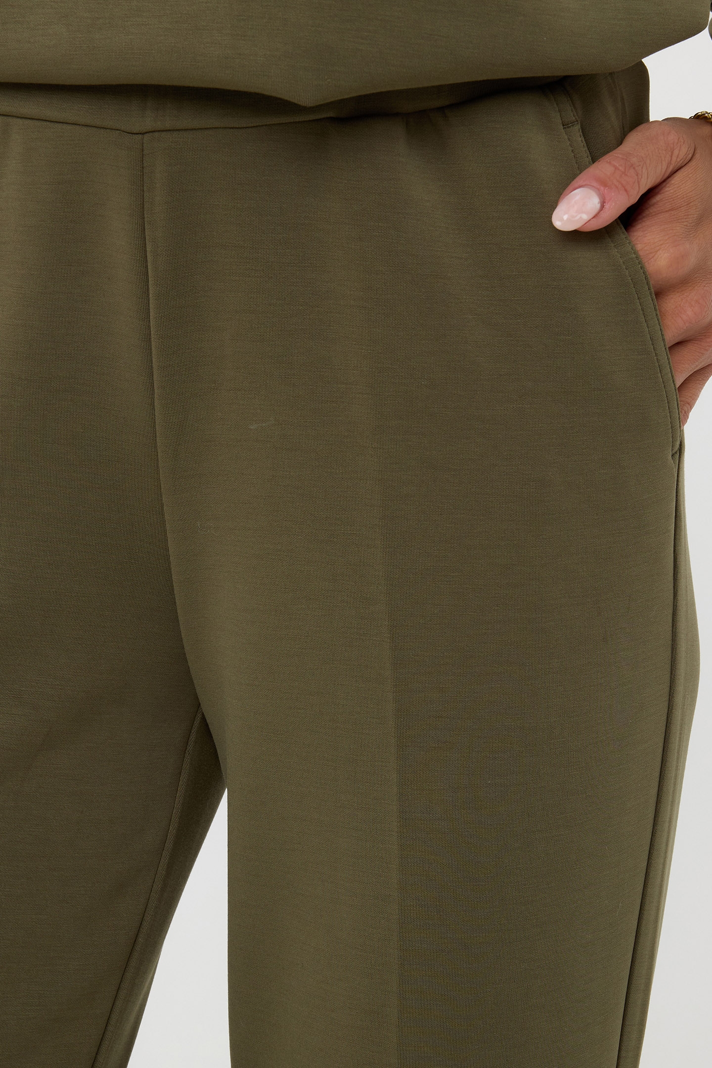 TROUSERS FLAIR MODAL MOSS GREEN 6