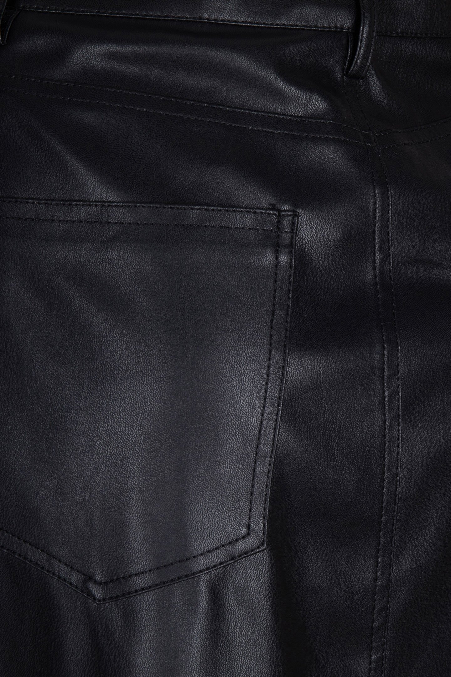 SKIRT LONG SPLIT VEGAN LEATHER BLACK 7