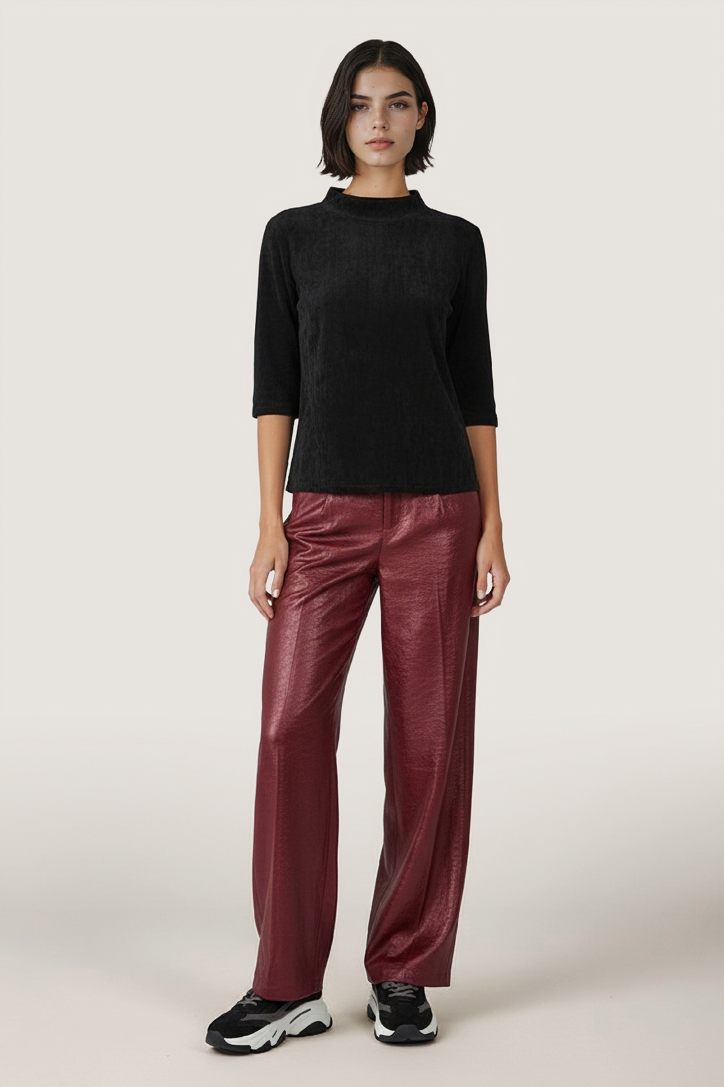 TOP TURTLE VELOURS STRETCH BLACK 2