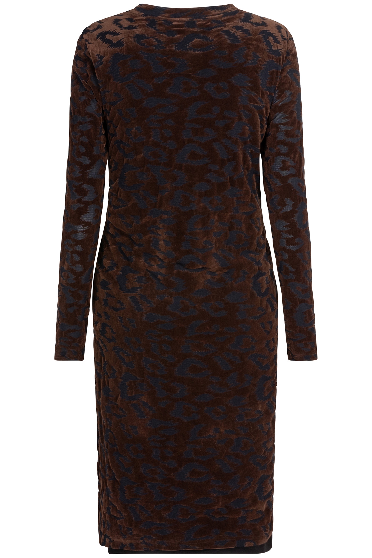 DRESS VELVET LEOPARD CHOCOLATE 5