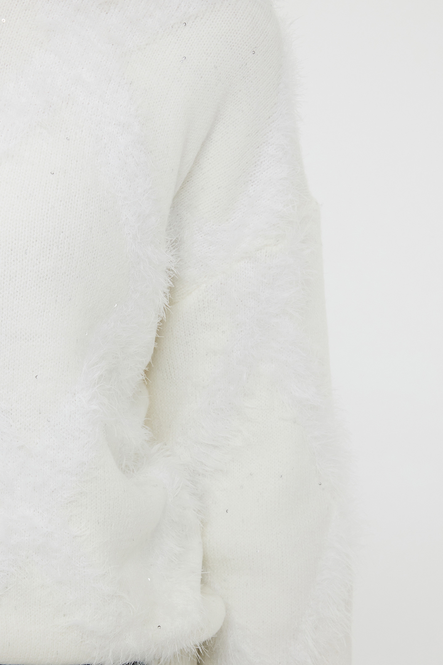 SWEATER HAIRY SEQUINS OFF WHITE 6