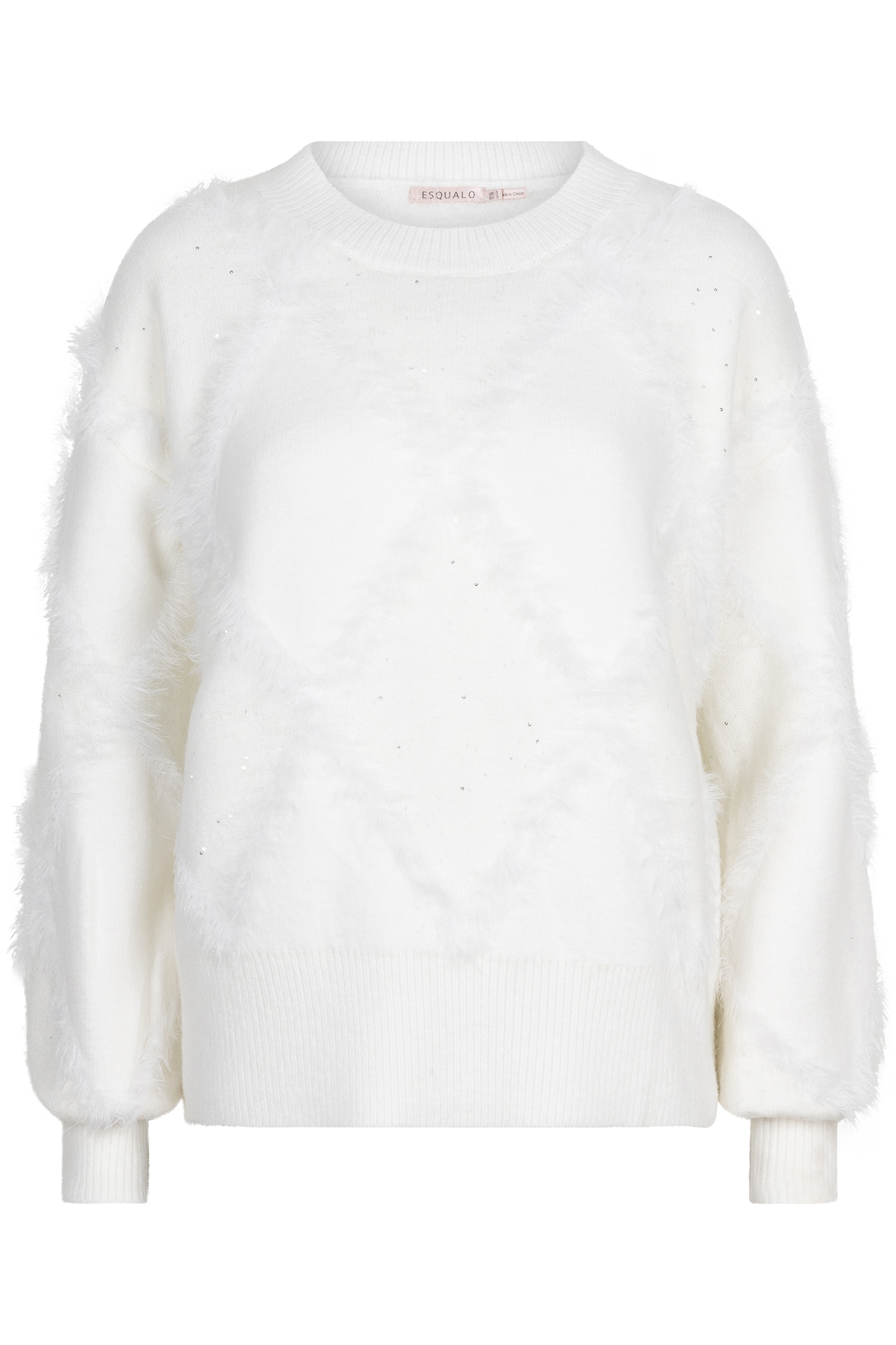 SWEATER HAIRY SEQUINS OFF WHITE 4