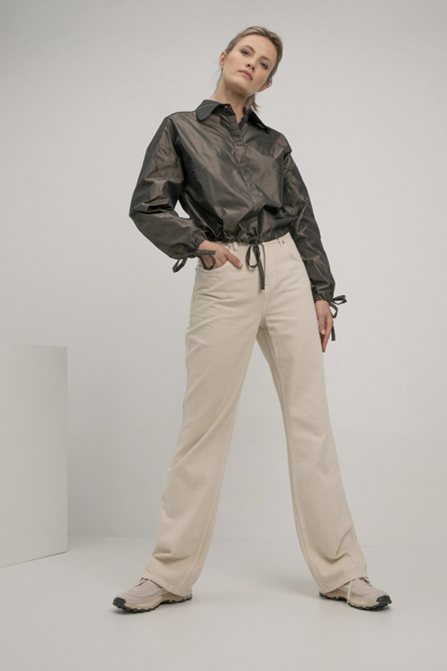 SKY BLOUSE DARK BROWN MELANGE 1