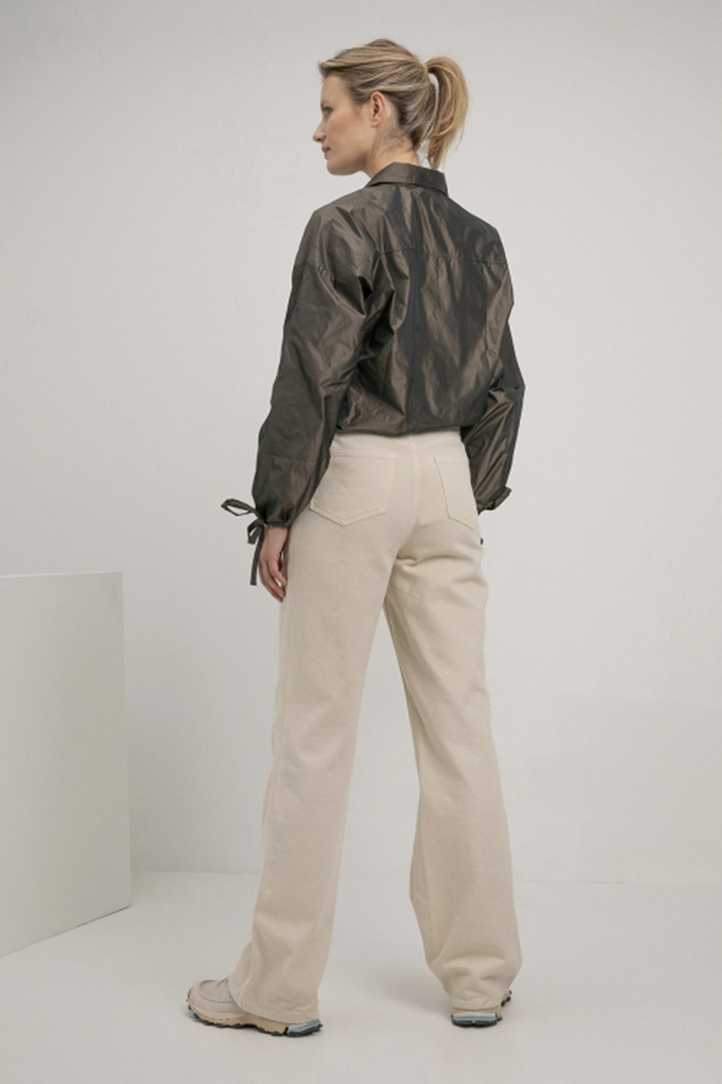 SKY BLOUSE DARK BROWN MELANGE 2