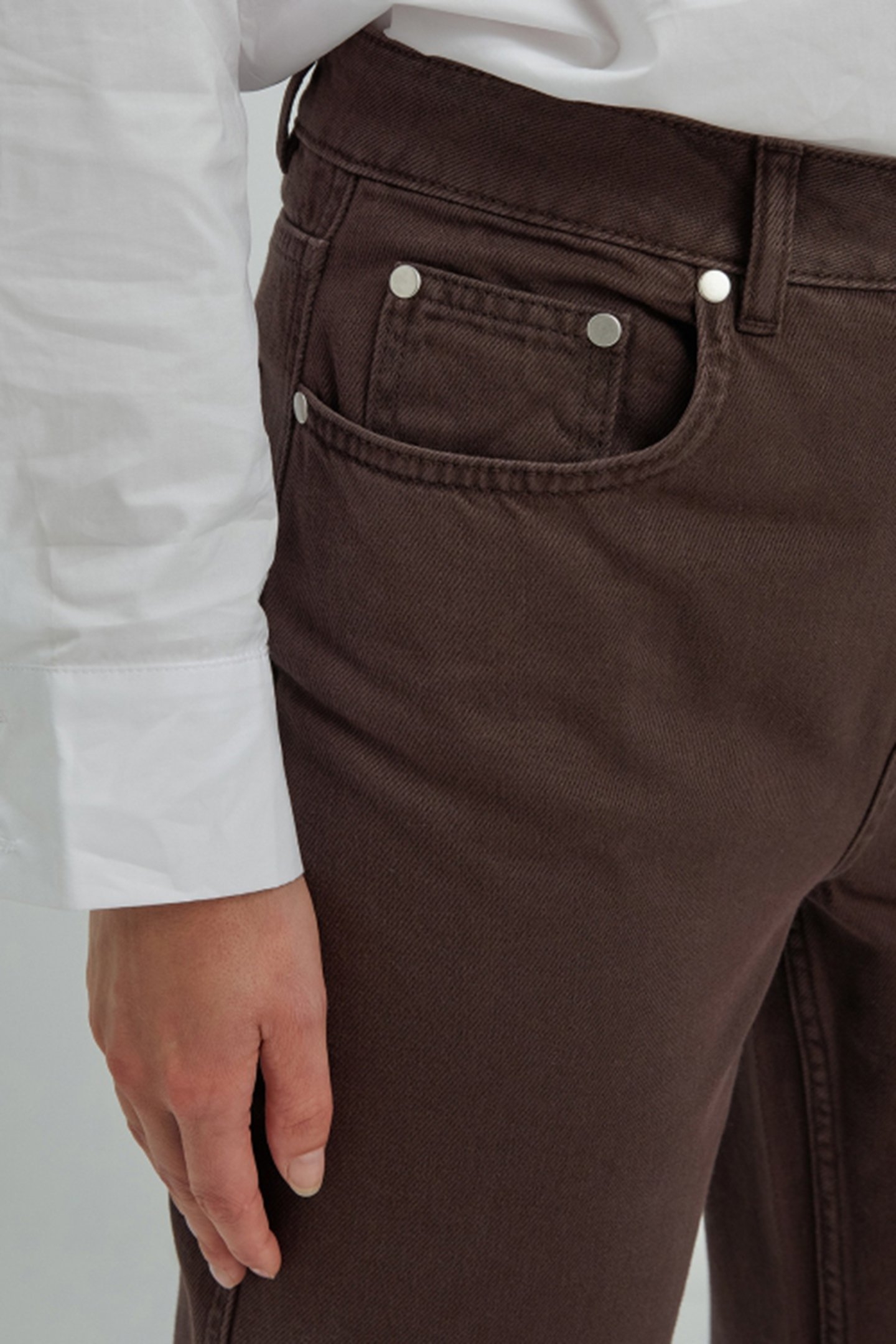 SERGE PANTS DARK BROWN 4