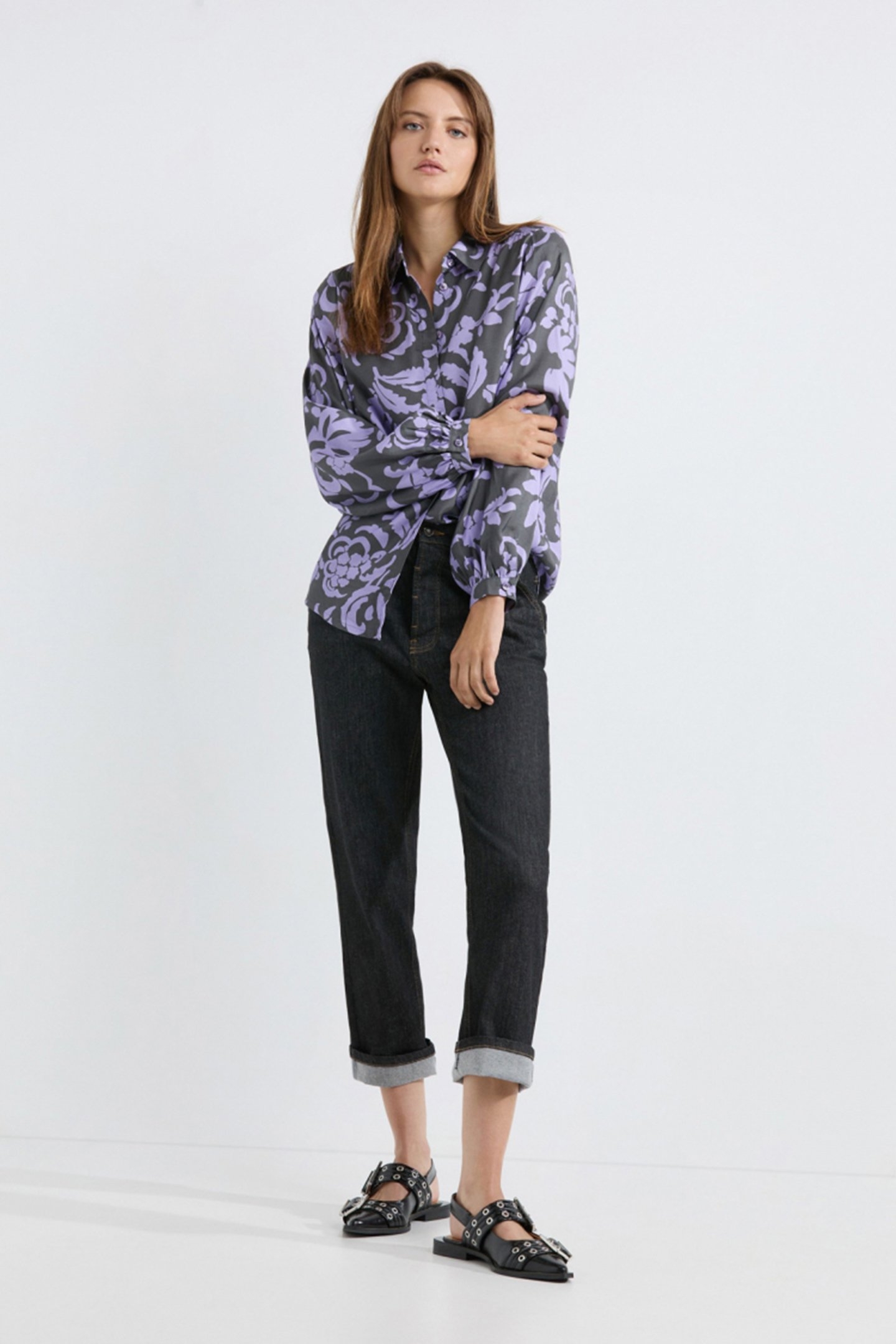ARMAND BLOUSE LILAC PRINT 2