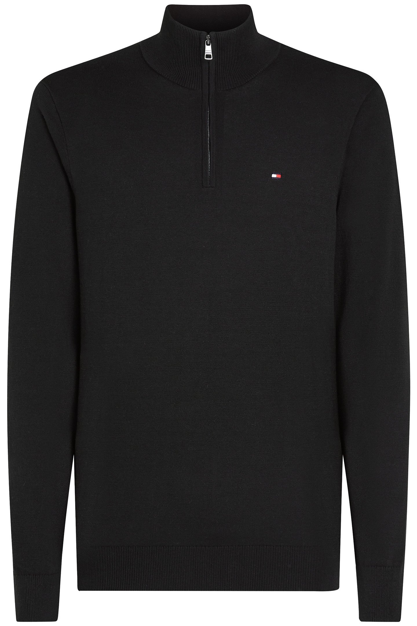 ESSENTIAL COTTON ZIP JUMPER BLACK 4