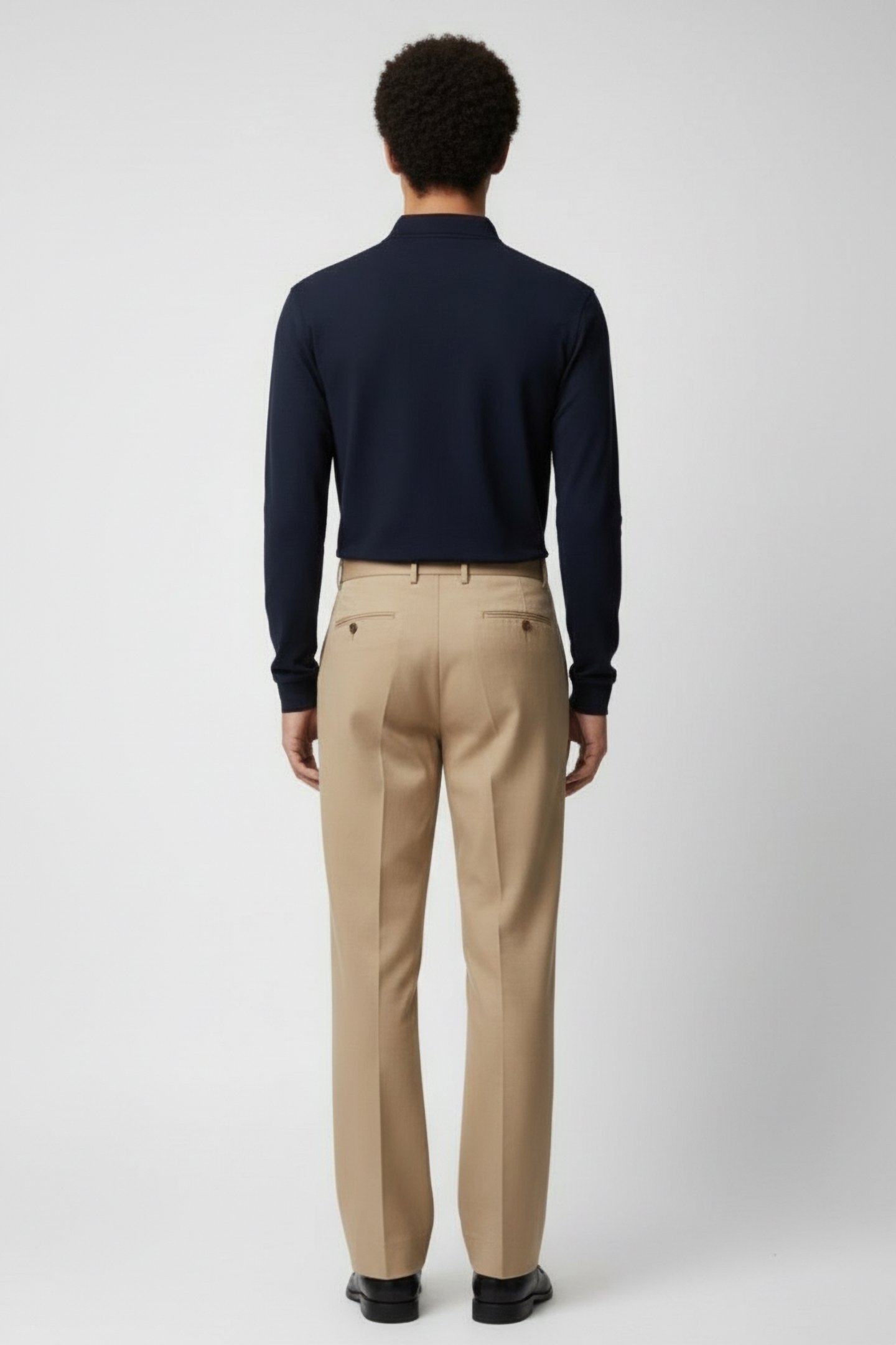 REGULAR FIT LONG SLEEVE POLO SHIRT NAVY BLUE 2