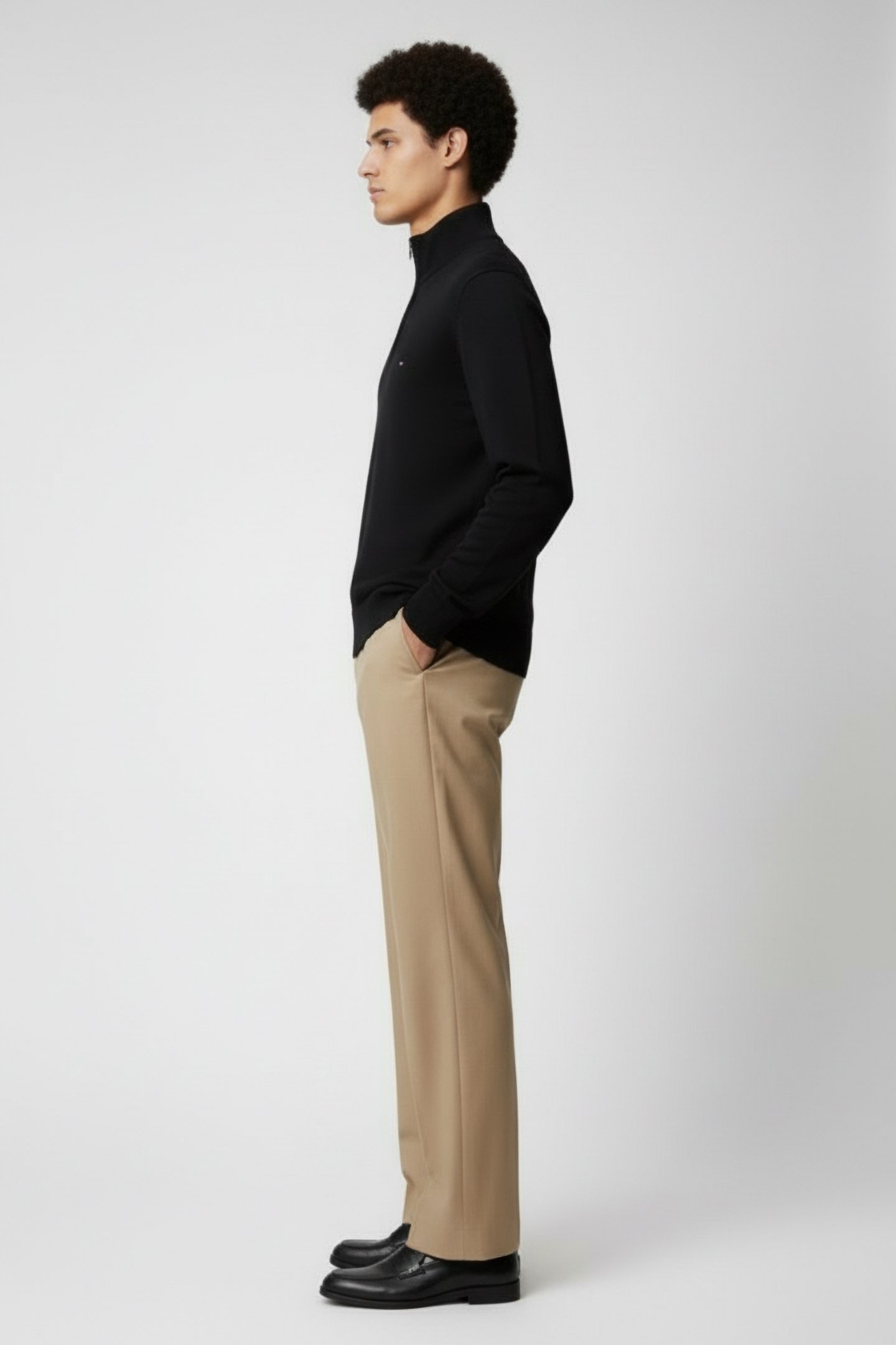 ESSENTIAL FLEECE 1/4 ZIP BLACK 3