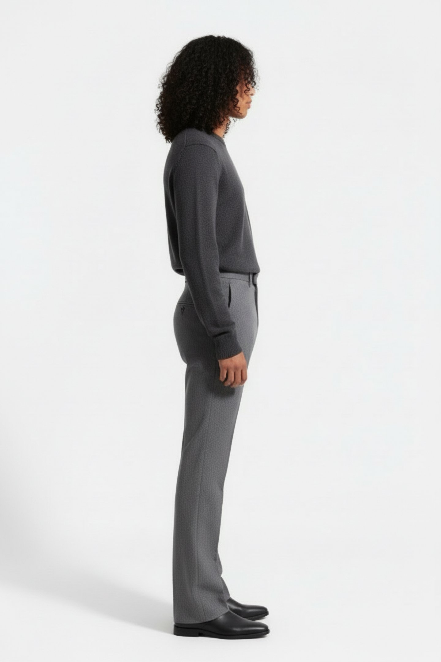 PIMA ORGANIC COTTON CASHMERE JUMPER DARK GREY HEATHER 3