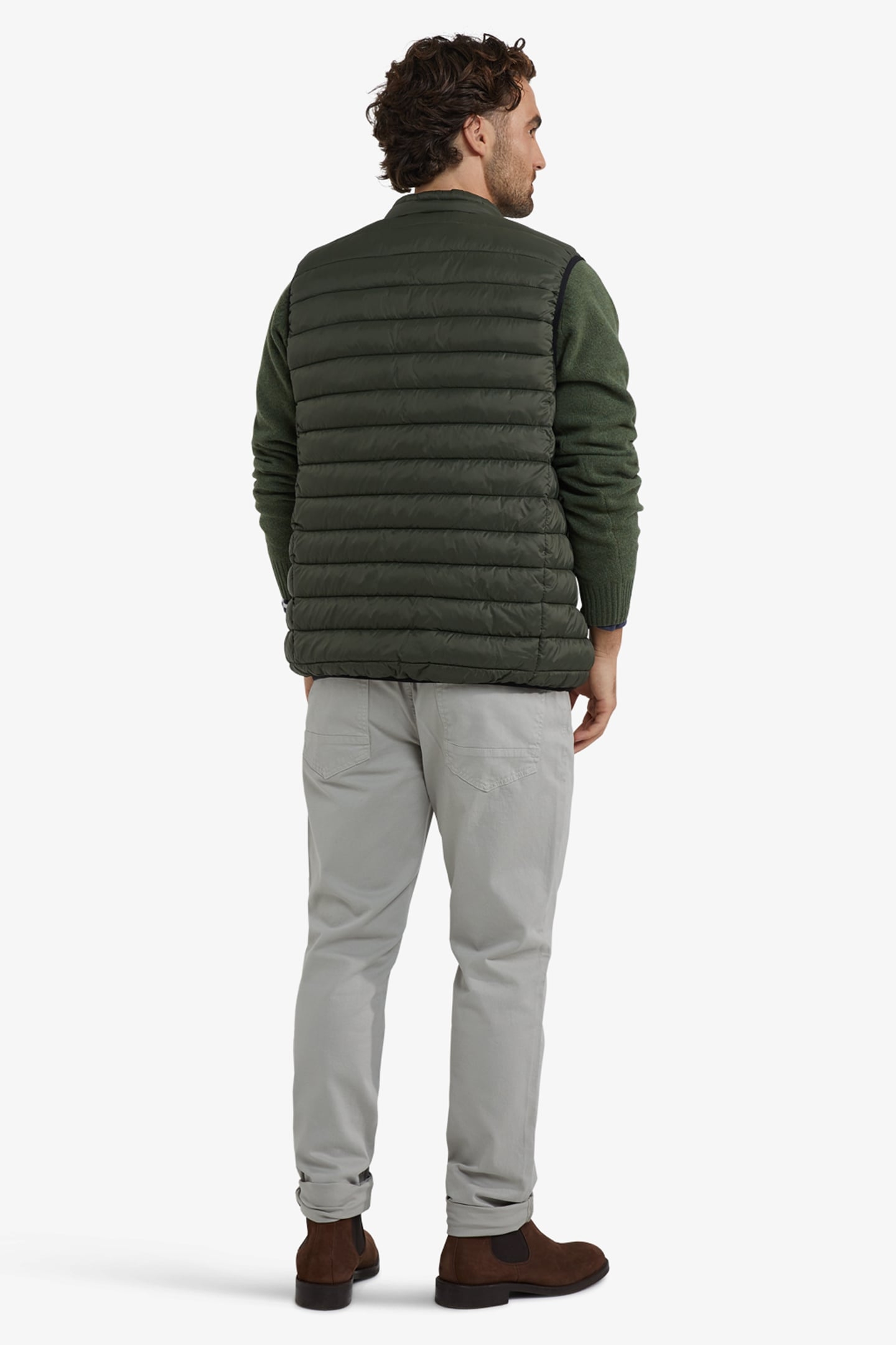 LIGHT WEIGHT BODYWARMER DARK OLIVE 3