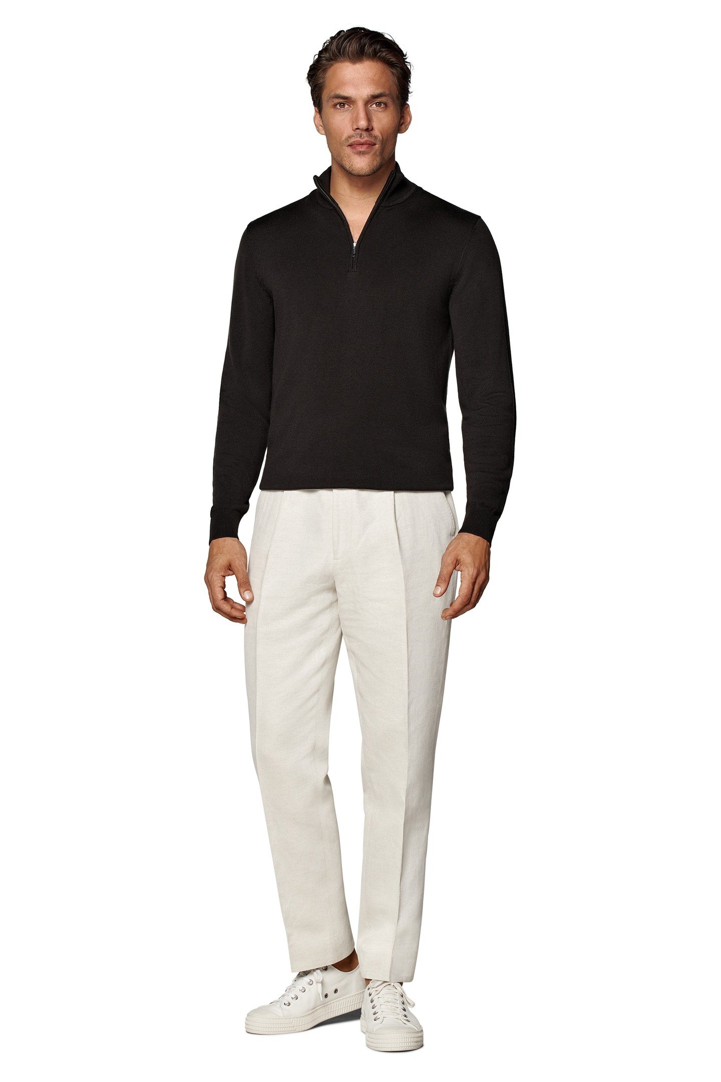 HALF ZIP DARK BROWN LUXURY DARK BROWN 2