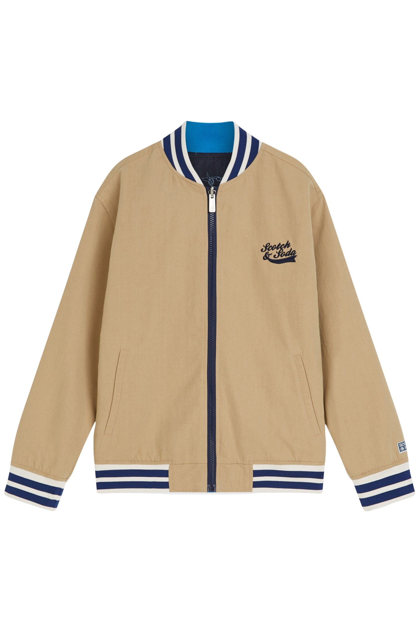 BOYS REVERSIBLE BOMBER JACKET MEDIUM BROWN 3