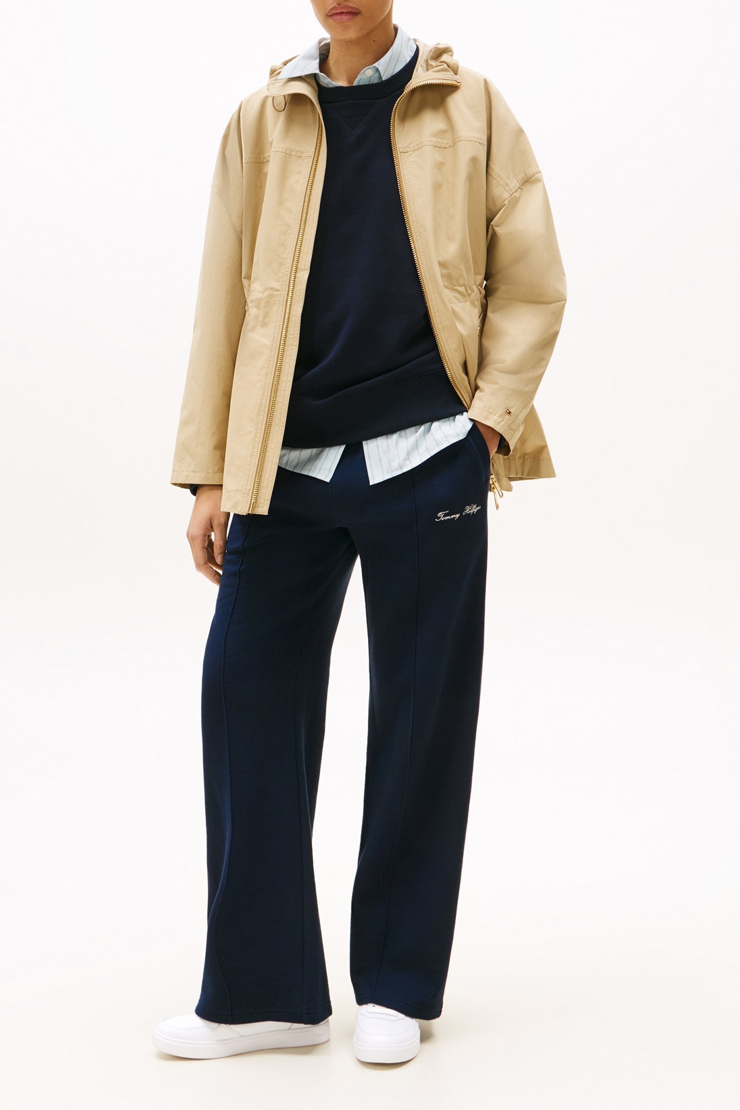 ESSENTIAL ELEVATED COURT SNEAKERS WHITE/GOLD 1