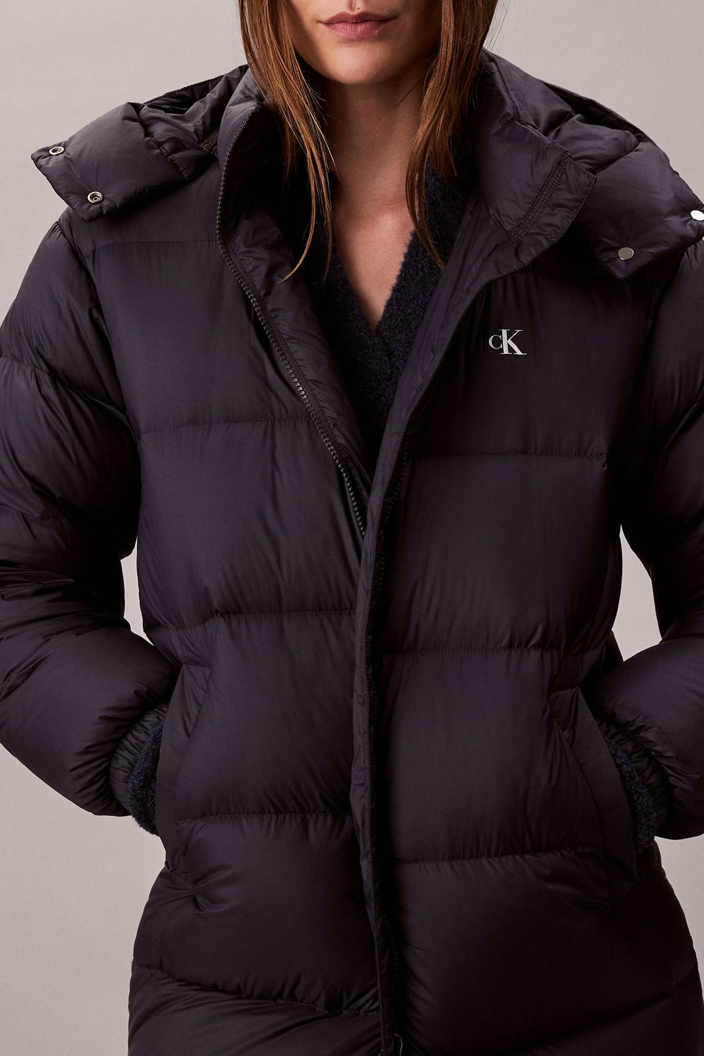 ESSENTIAL MIDWEIGHT HOODED PUFFER INKWELL 6