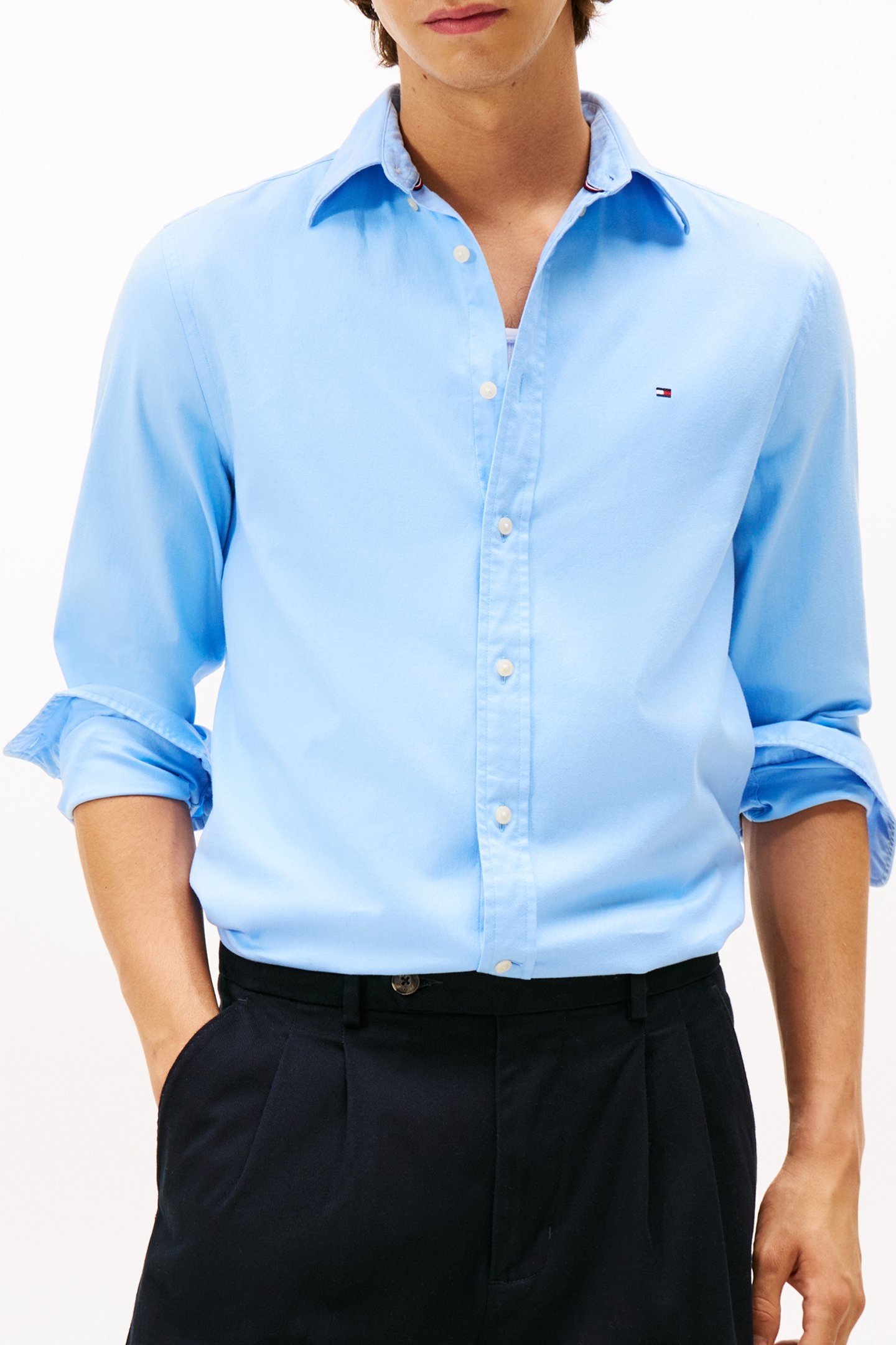 FLEX REGULAR FIT FLANNEL SHIRT VESSEL BLUE 1