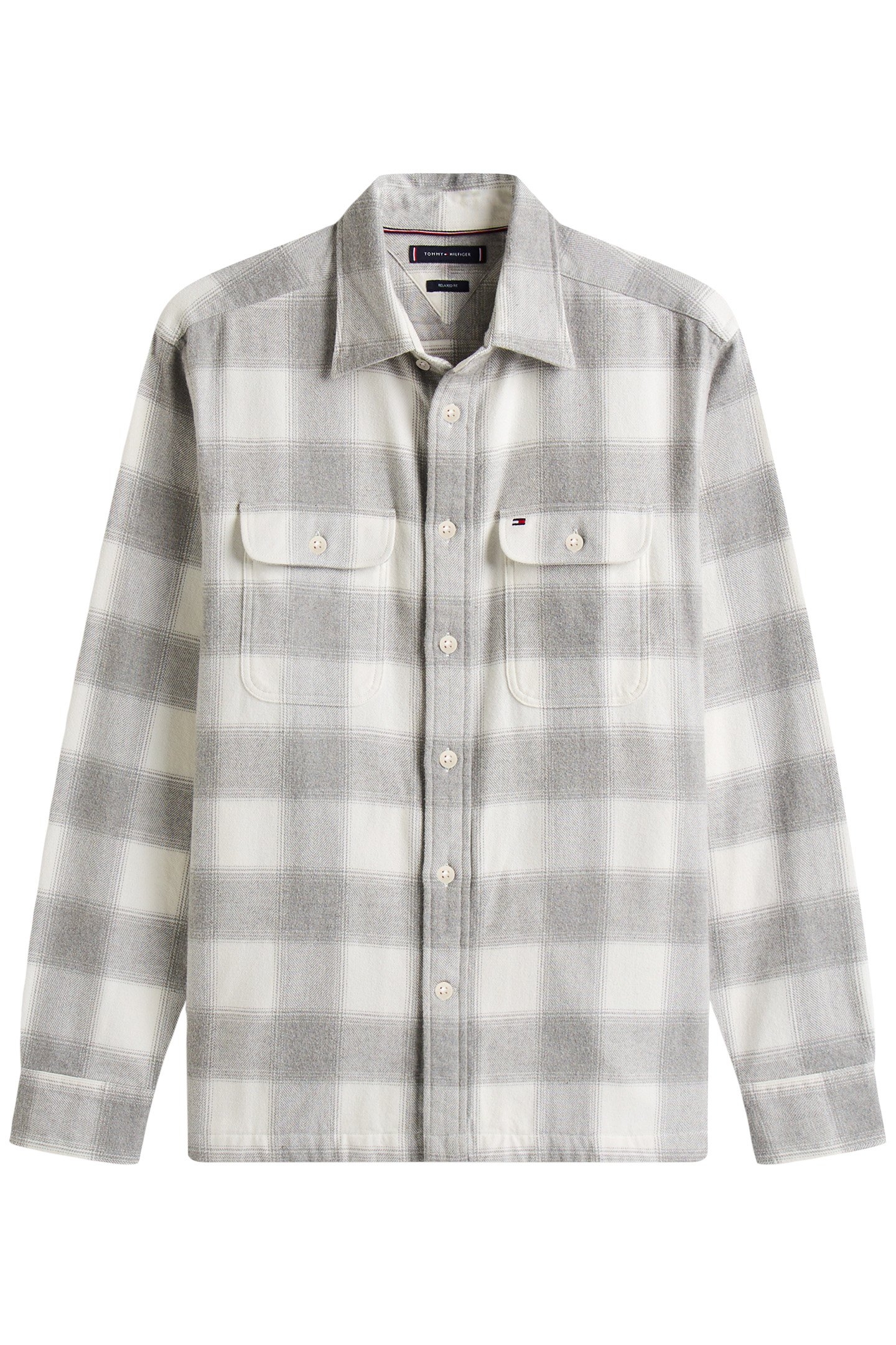 FLANNEL CHECK SHIRT LIGHT GREY HTR / CHECK 4