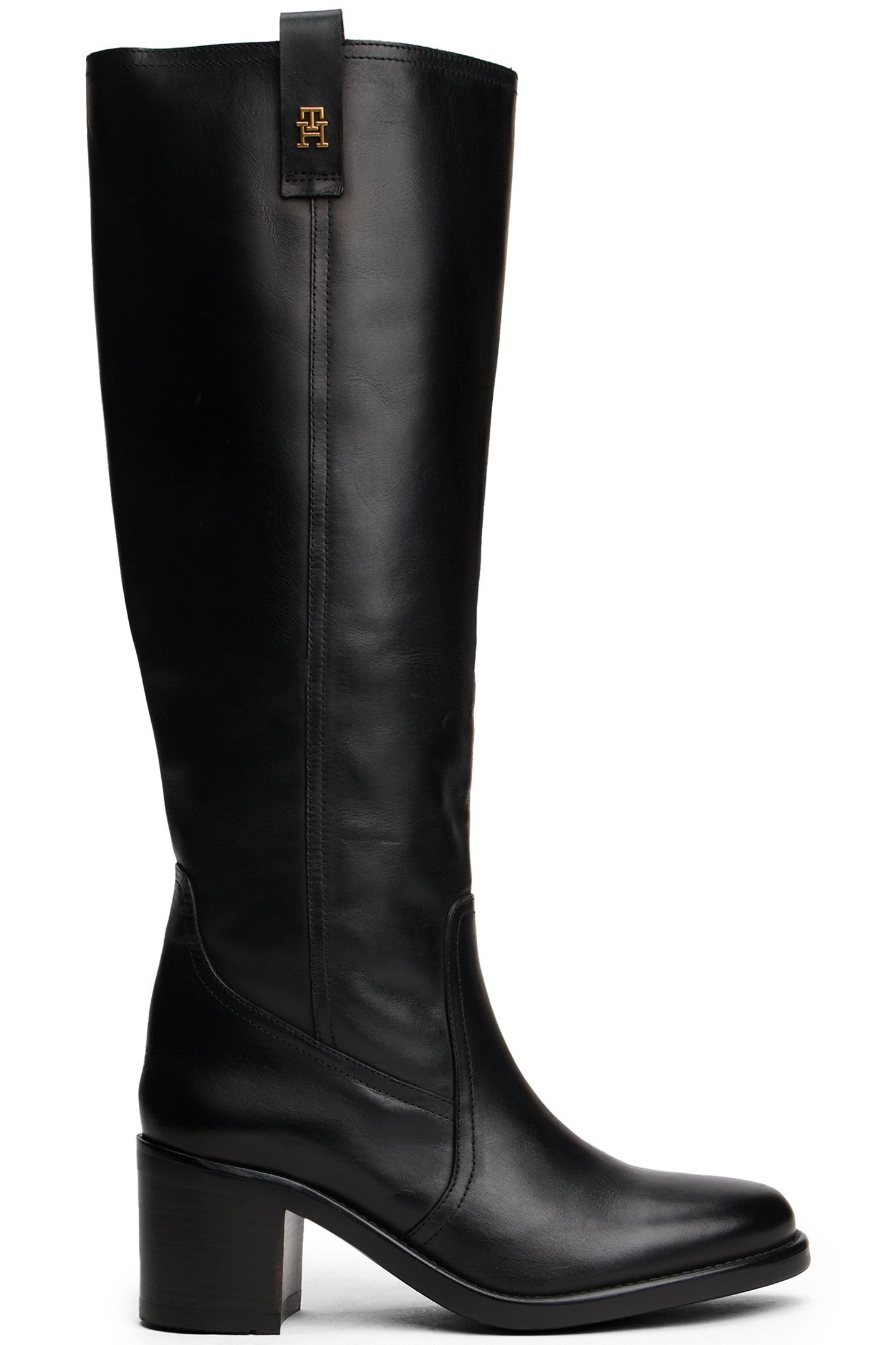 RIDING LEATHER LONG BOOTS BLACK 1