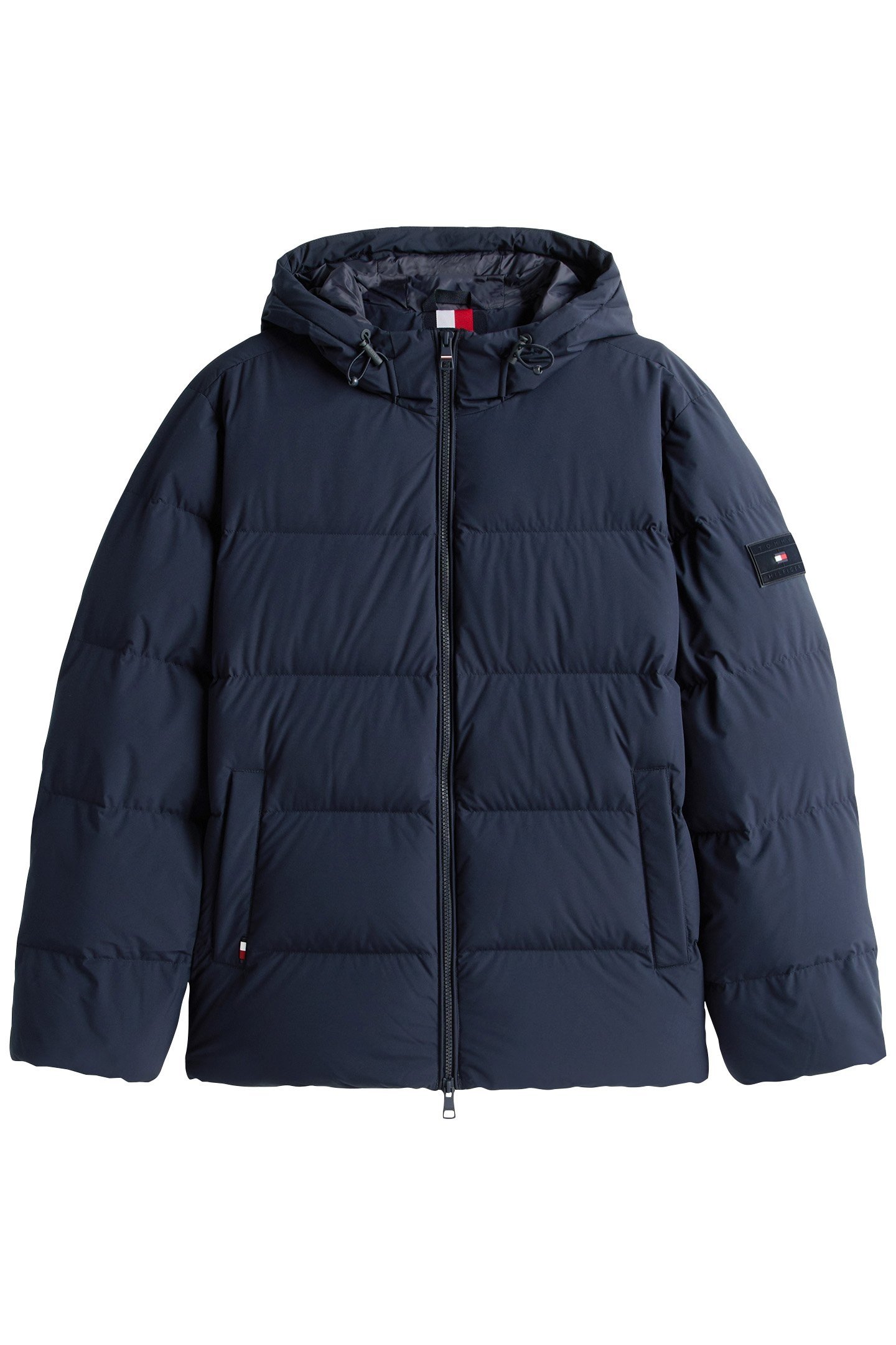 DOWN HOODED PUFFER JACKET NAVY BLUE 4