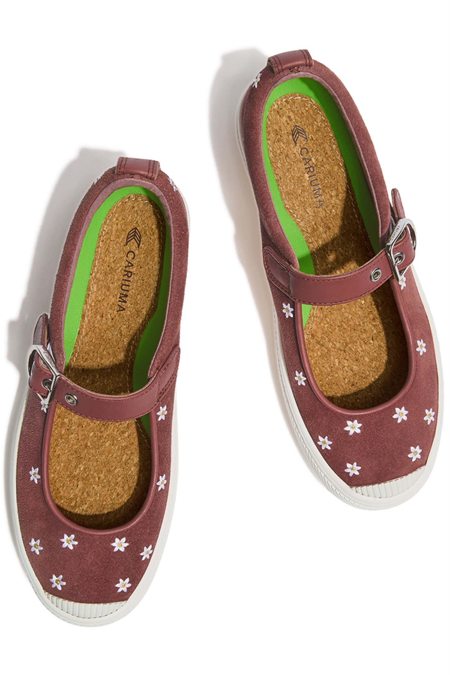 OCA SUEDE MARY JANE WITHERED ROSE EMBROIDERED FLOWERS 3