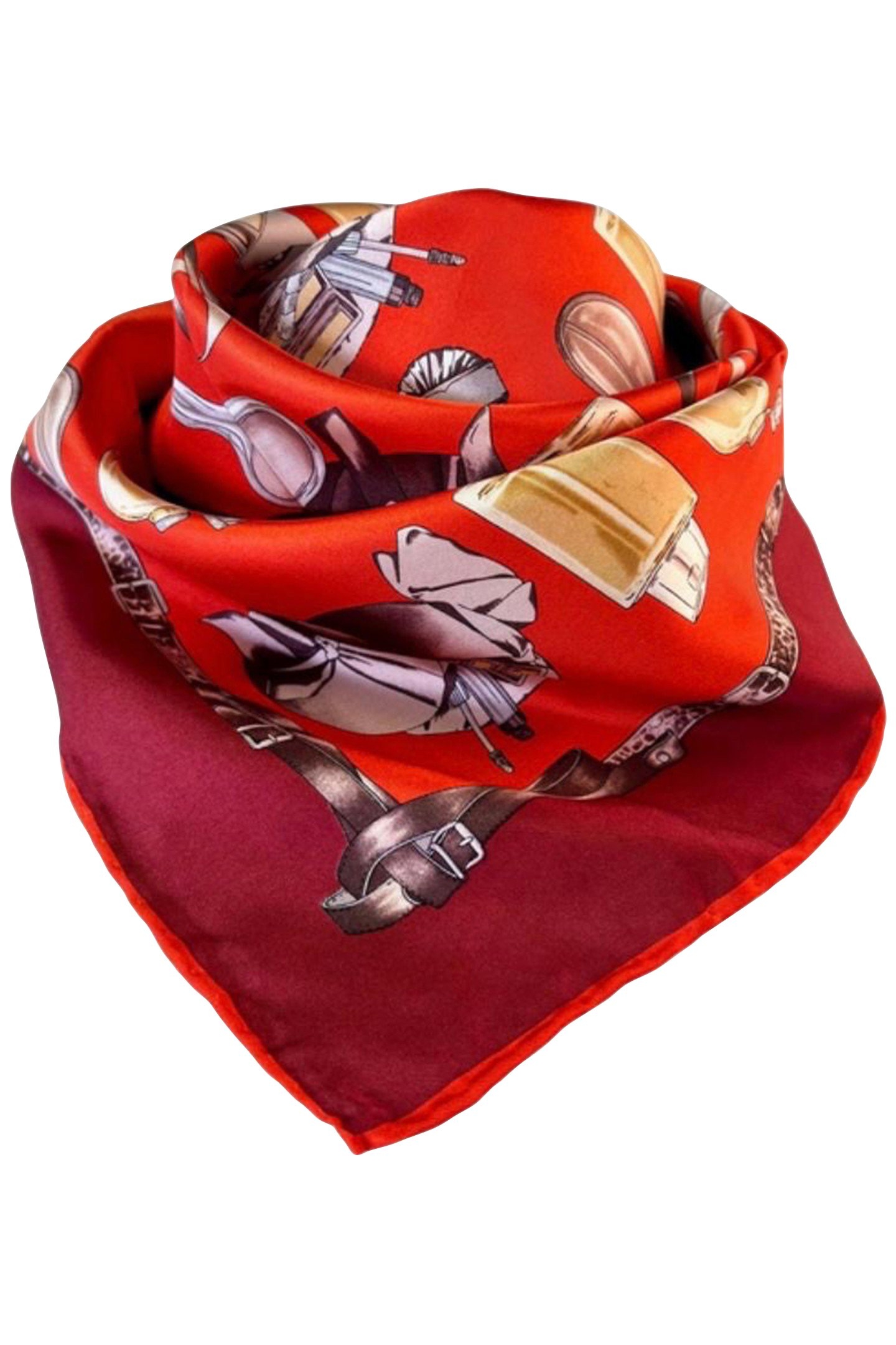 SCARF BURANO SMALL 478 RED BURGUNDY 2