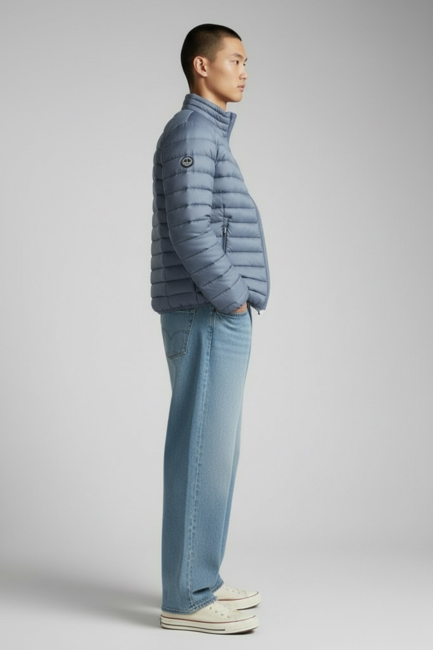 MAT DOWN JACKET BLUE WASHED 3