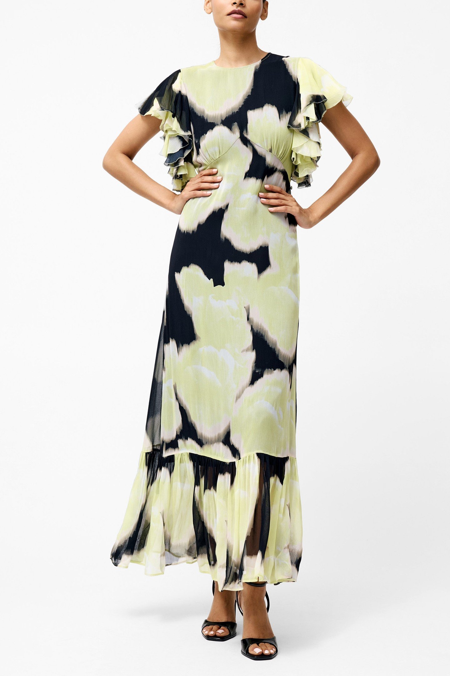 NATALIE EMINA CHIFFON MAXI DRS LIGHT LIME GREEN MUL 1