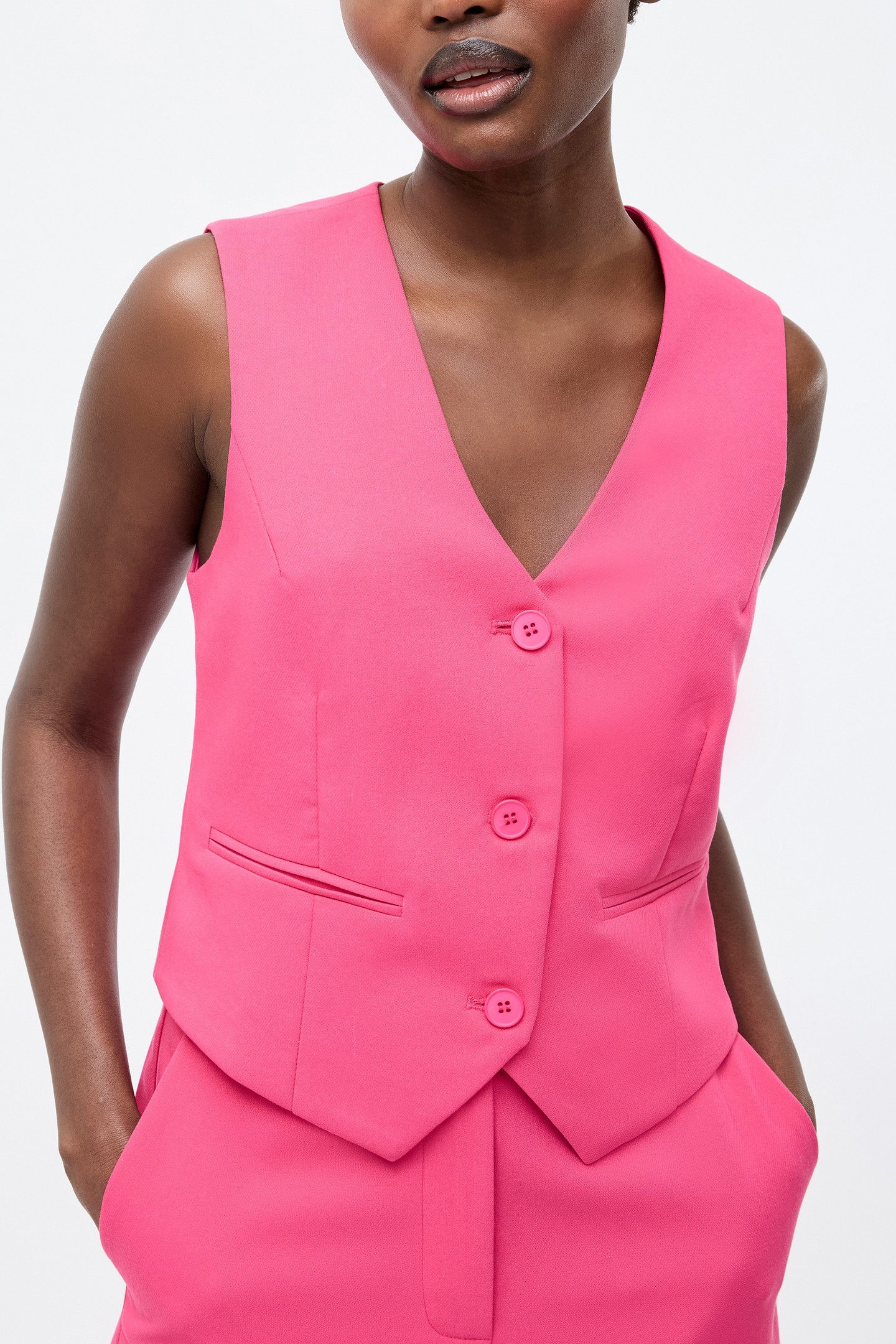TAILORED WAISTCOAT RASPBERRY SORBET 3