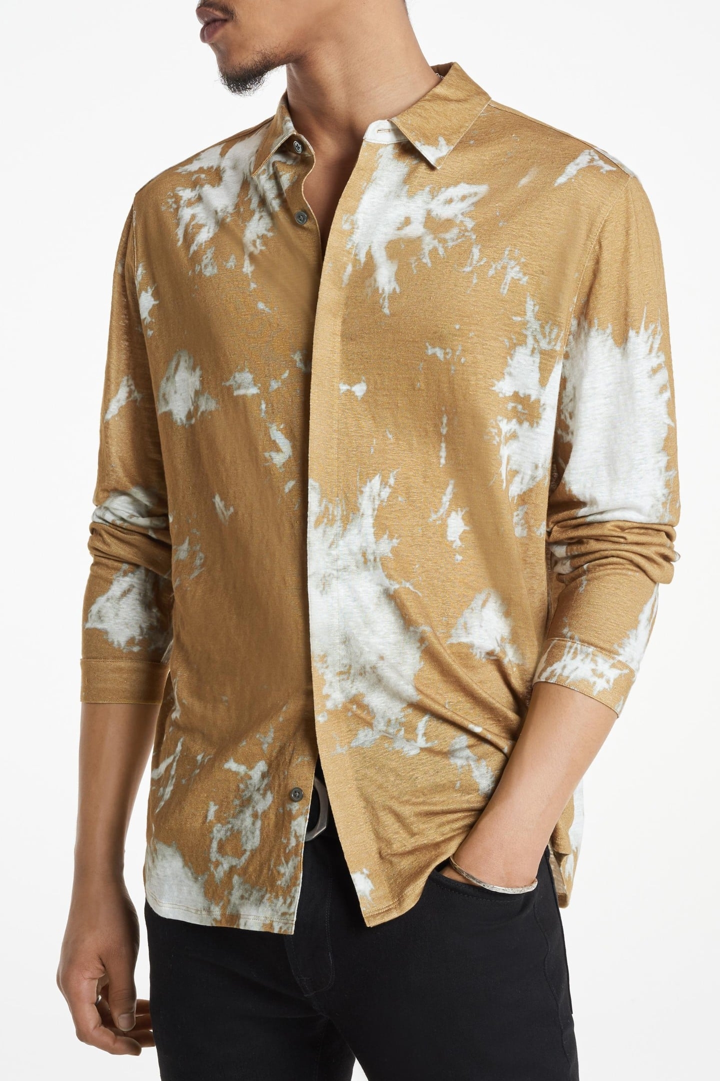 MADERA SHIRT WITH TIE DYE MUSTARD 1